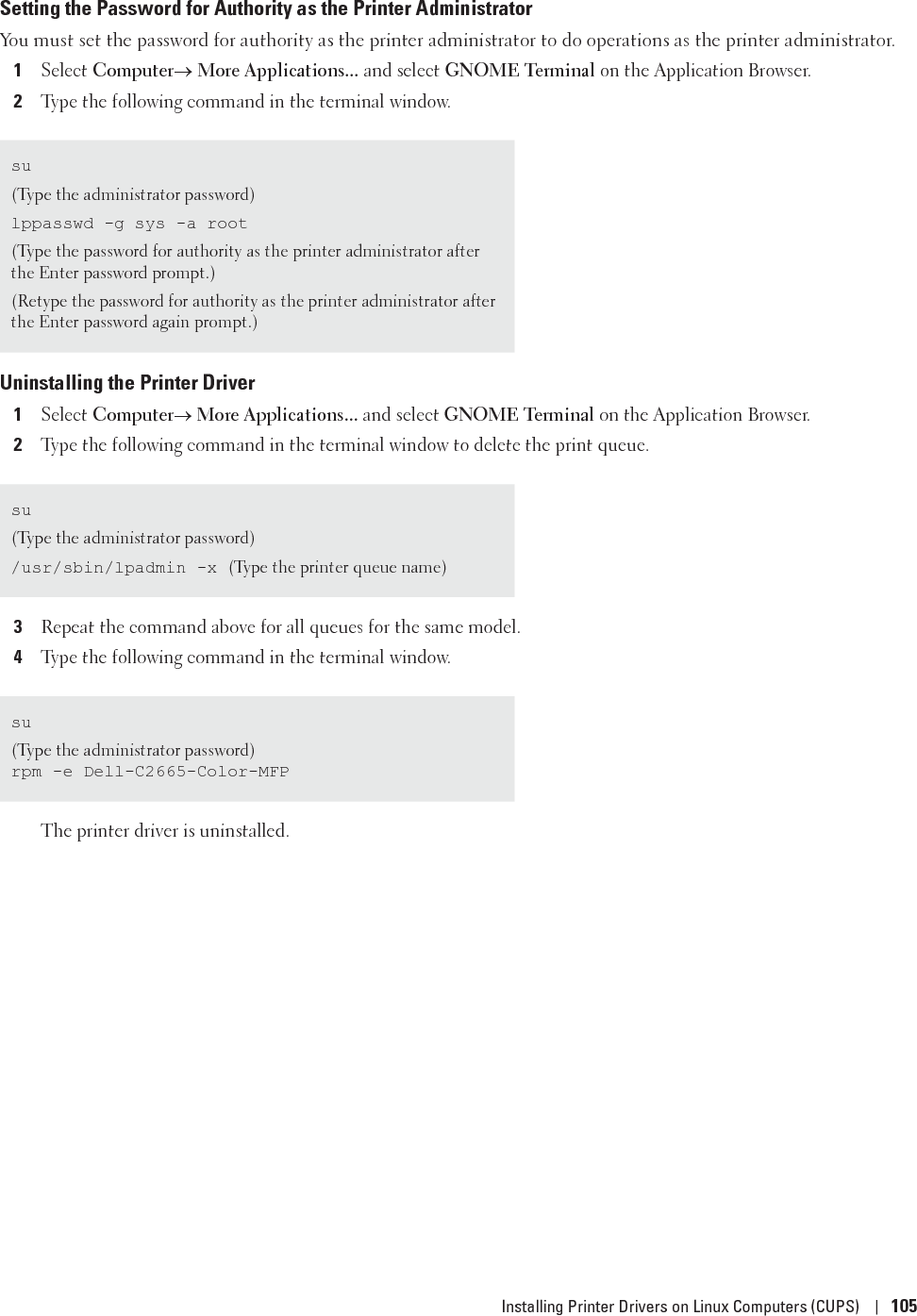 106 Installing Printer Drivers on Linux Computers (CUPS)