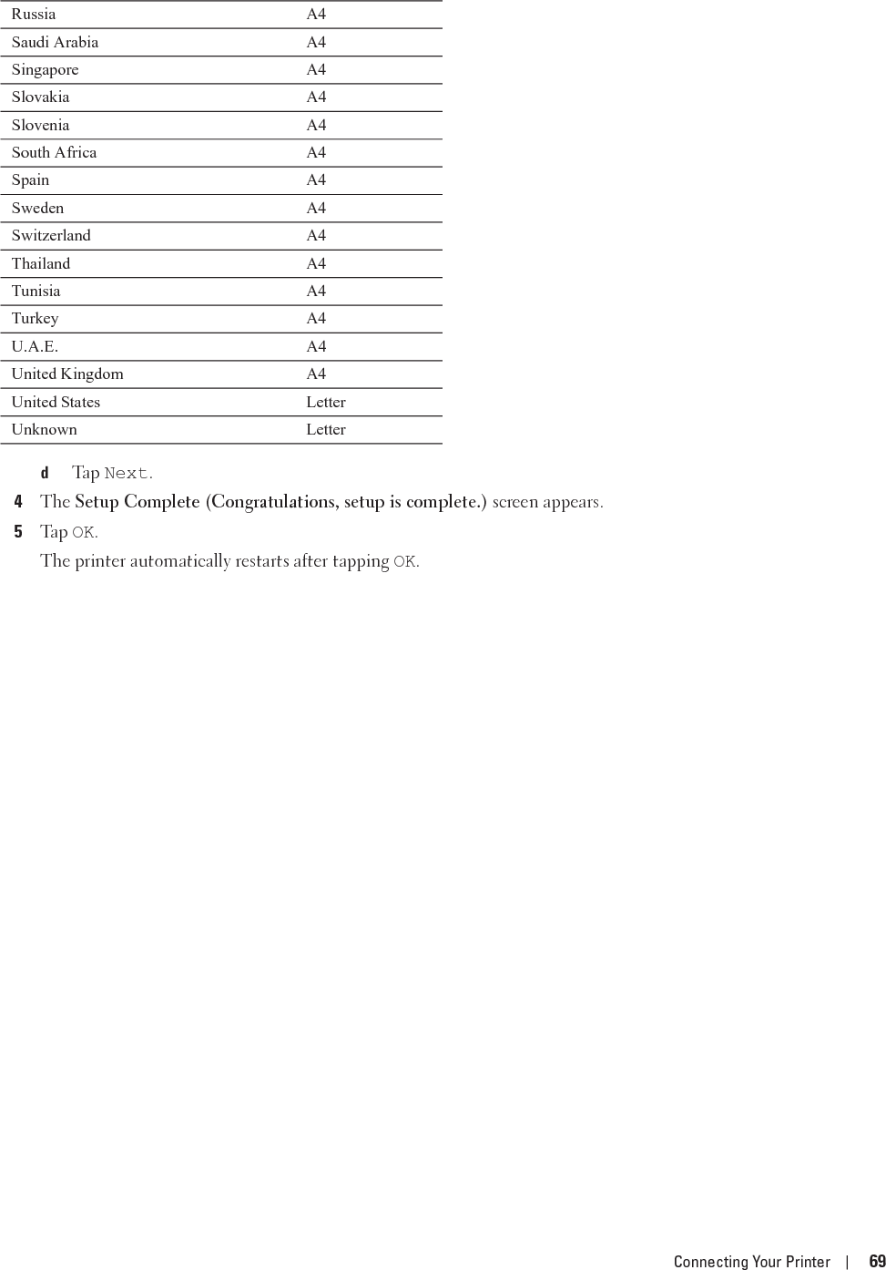 70 Connecting Your Printer