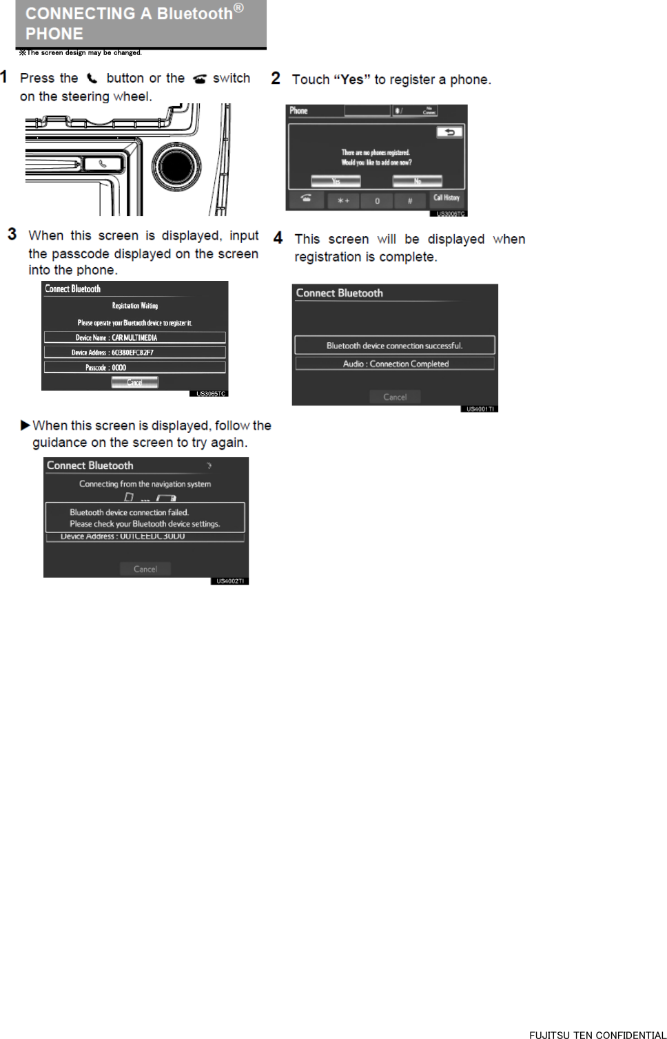 ※The screen design may be changed.FUJITSU TEN CONFIDENTIAL