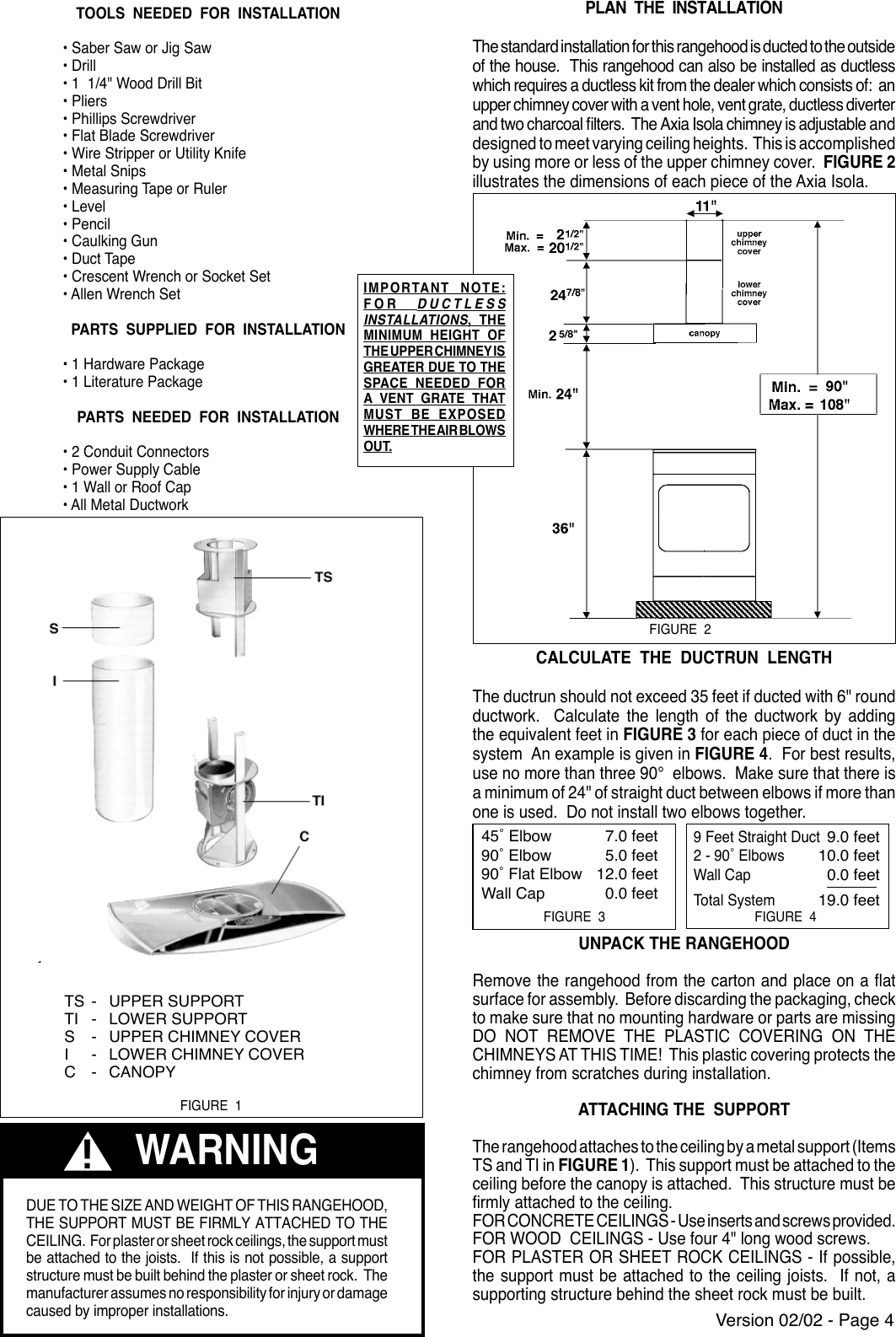 Page 4 of 11 - Faber Faber-Axia-Isola-Users-Manual- Axiaisolainstall  Faber-axia-isola-users-manual