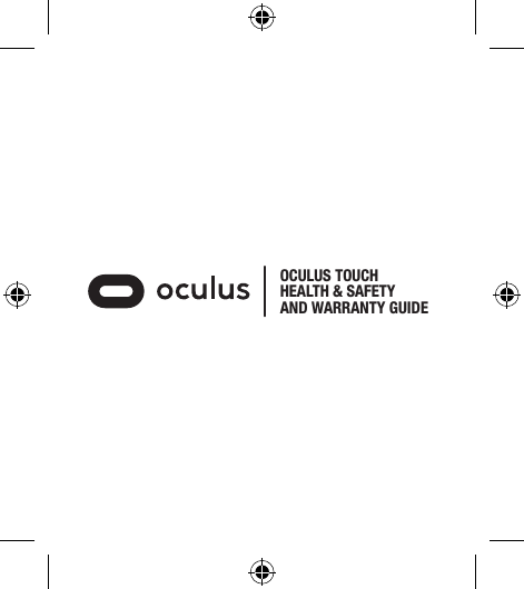 OCULUS TOUCH HEALTH &amp; SAFETY  AND WARRANTY GUIDE
