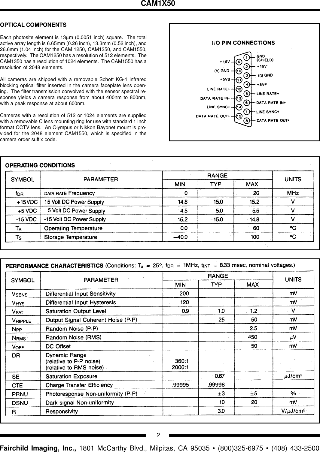 Page 2 of 4 - Fairchild Fairchild-Cam-1250-Users-Manual-  Fairchild-cam-1250-users-manual