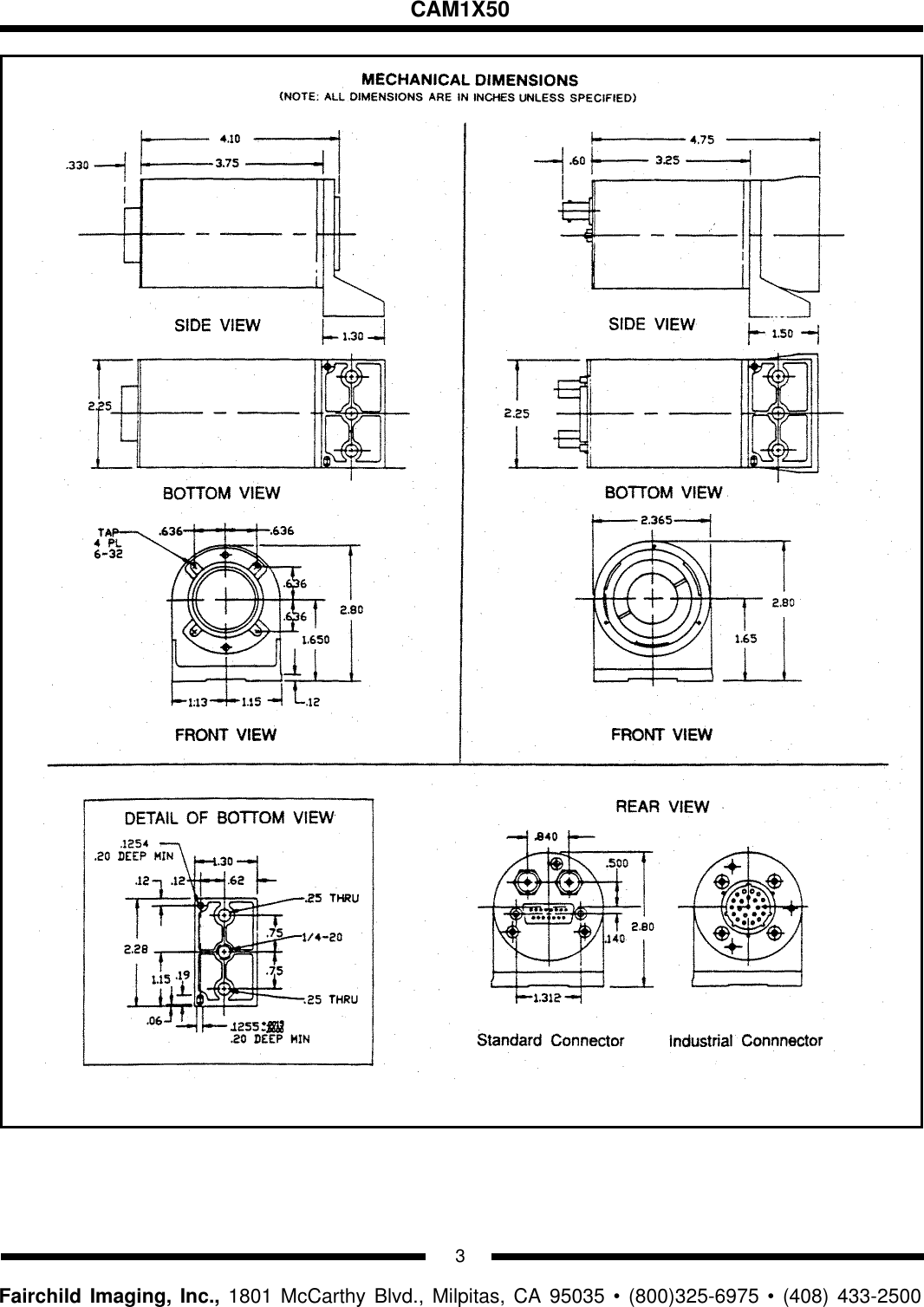 Page 3 of 4 - Fairchild Fairchild-Cam-1250-Users-Manual-  Fairchild-cam-1250-users-manual