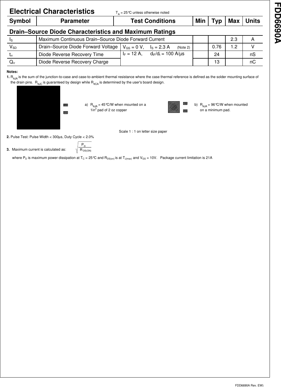 Page 3 of 6 - Fairchild Fairchild-Powertrench-Fdd6690A-Users-Manual- FDD6690A 30V N-Channel PowerTrench® MOSFET  Fairchild-powertrench-fdd6690a-users-manual