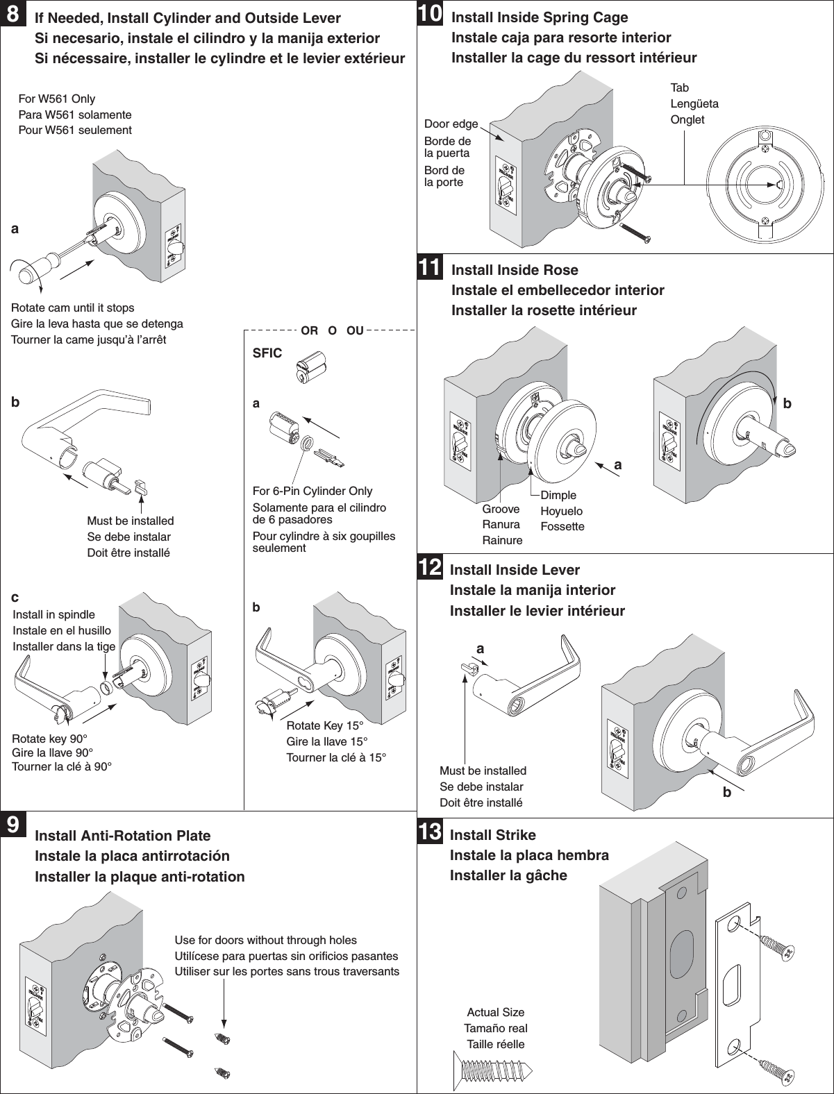 Page 3 of 5 - Falcon  W-Series Installation Instructions - Lever 108467