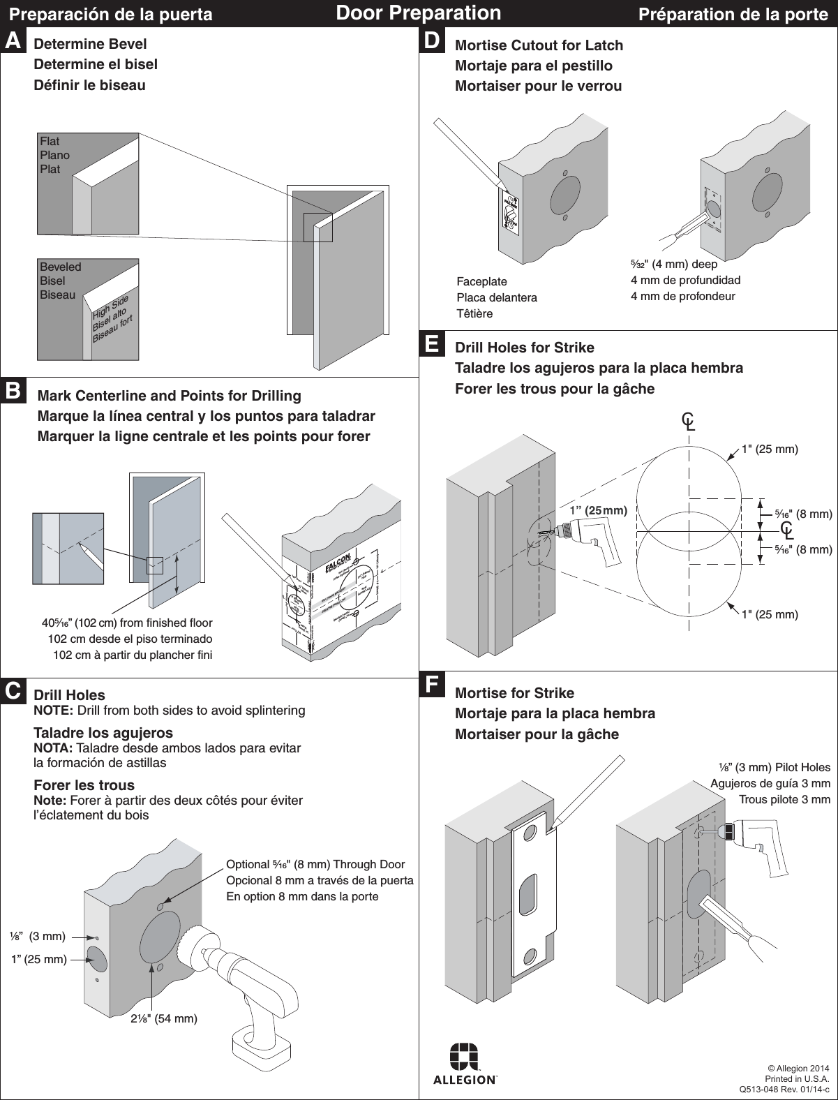 Page 4 of 5 - Falcon  W-Series Installation Instructions - Lever 108467