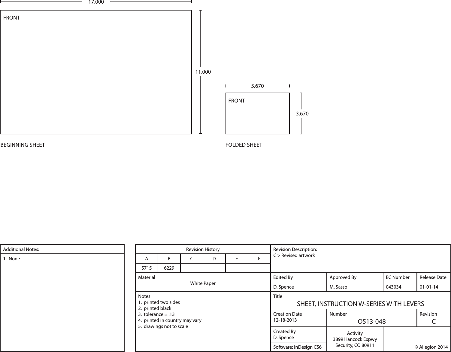 Page 5 of 5 - Falcon  W-Series Installation Instructions - Lever 108467