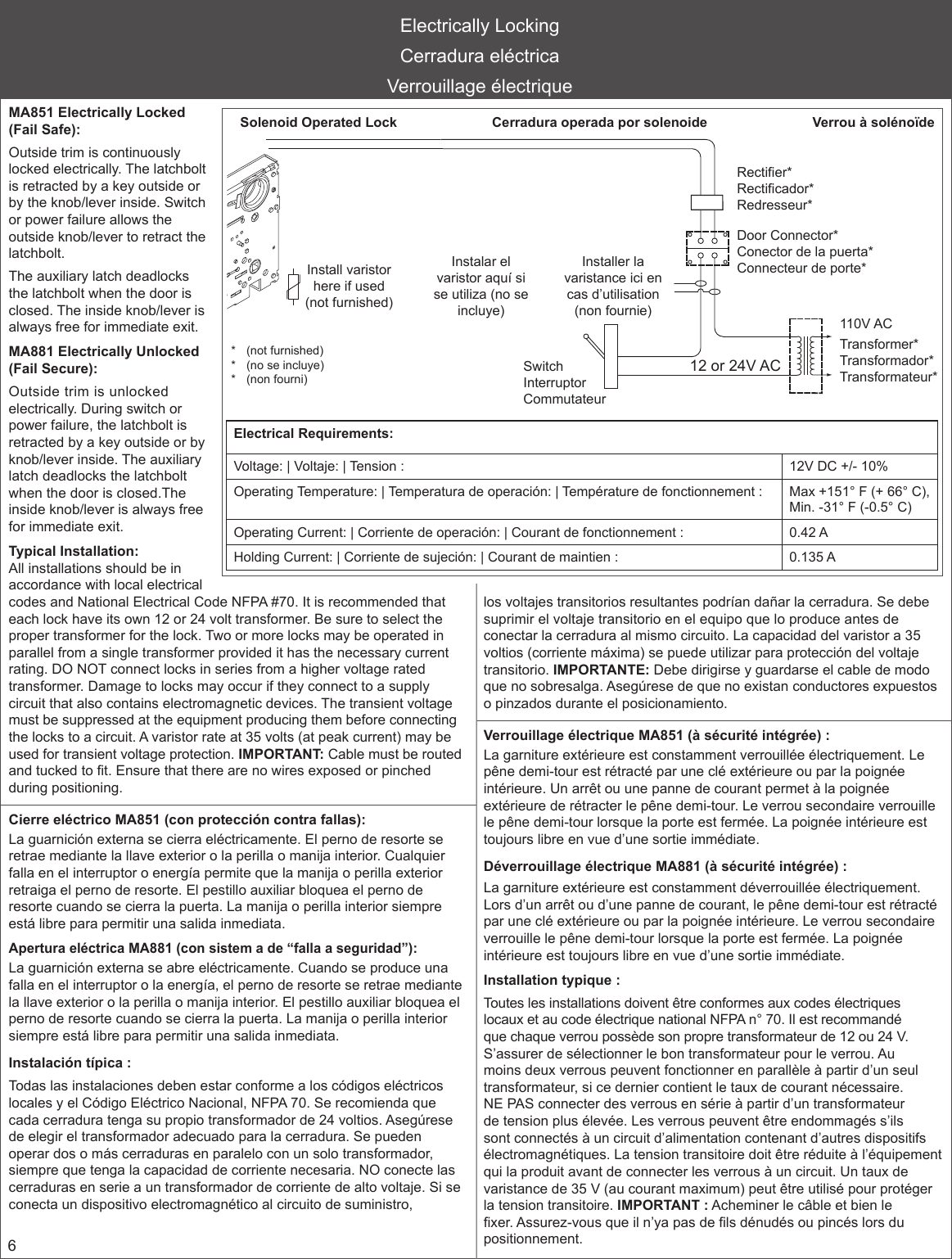 Page 6 of 8 - Falcon  MA-Series Installation Instructions 108476