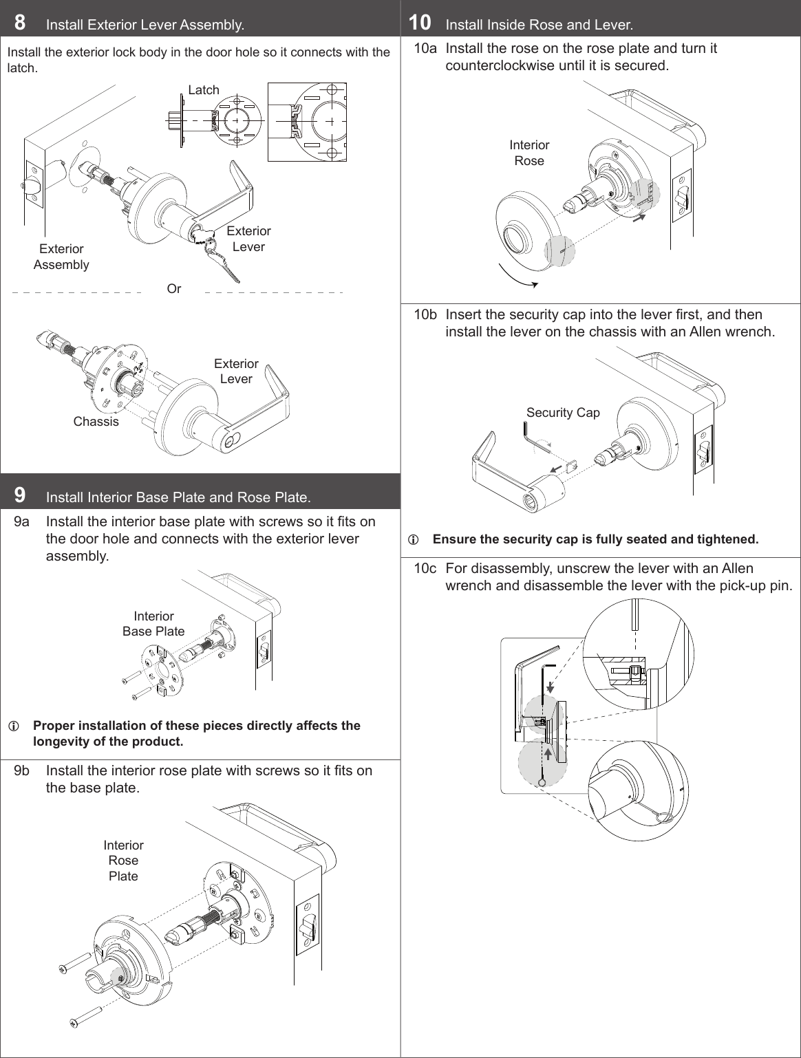 Page 4 of 10 - Falcon K-Series Lever Installation Instructions 110973