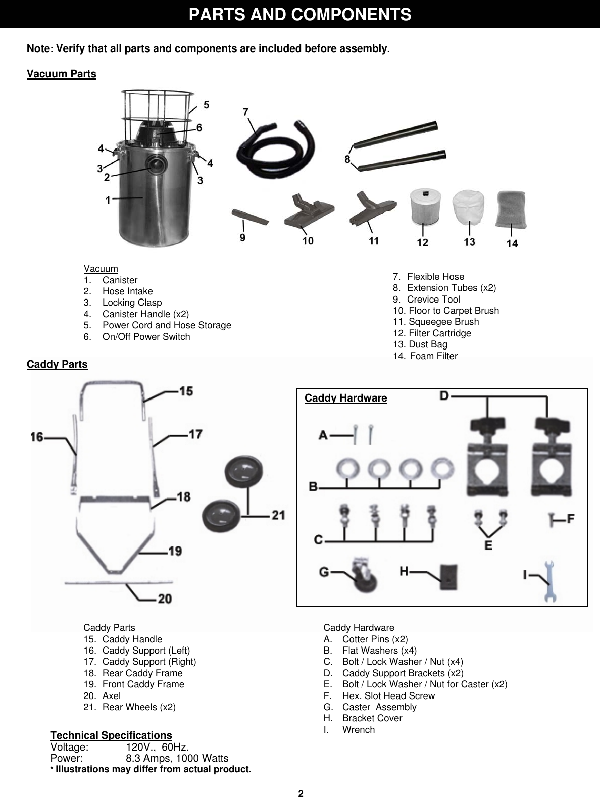 Page 4 of 11 - Fantom-Vacuum Fantom-Vacuum-Cw233H-Users-Manual-  1 Fantom-vacuum-cw233h-users-manual