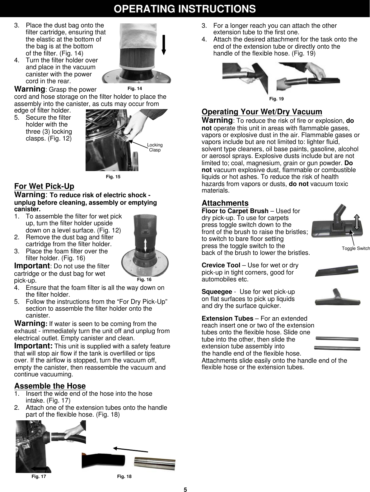 Page 7 of 11 - Fantom-Vacuum Fantom-Vacuum-Cw233H-Users-Manual-  1 Fantom-vacuum-cw233h-users-manual