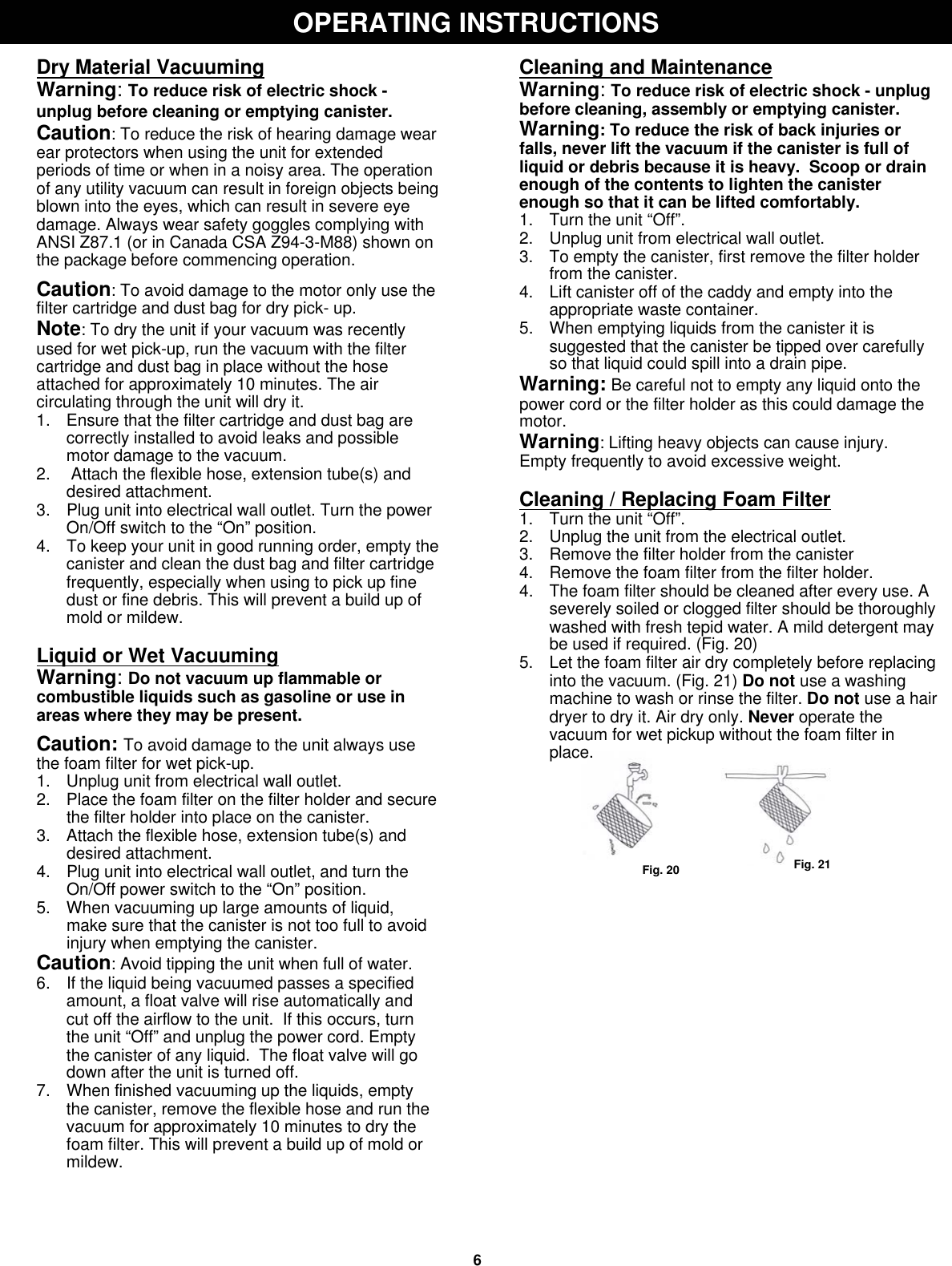 Page 8 of 11 - Fantom-Vacuum Fantom-Vacuum-Cw233H-Users-Manual-  1 Fantom-vacuum-cw233h-users-manual