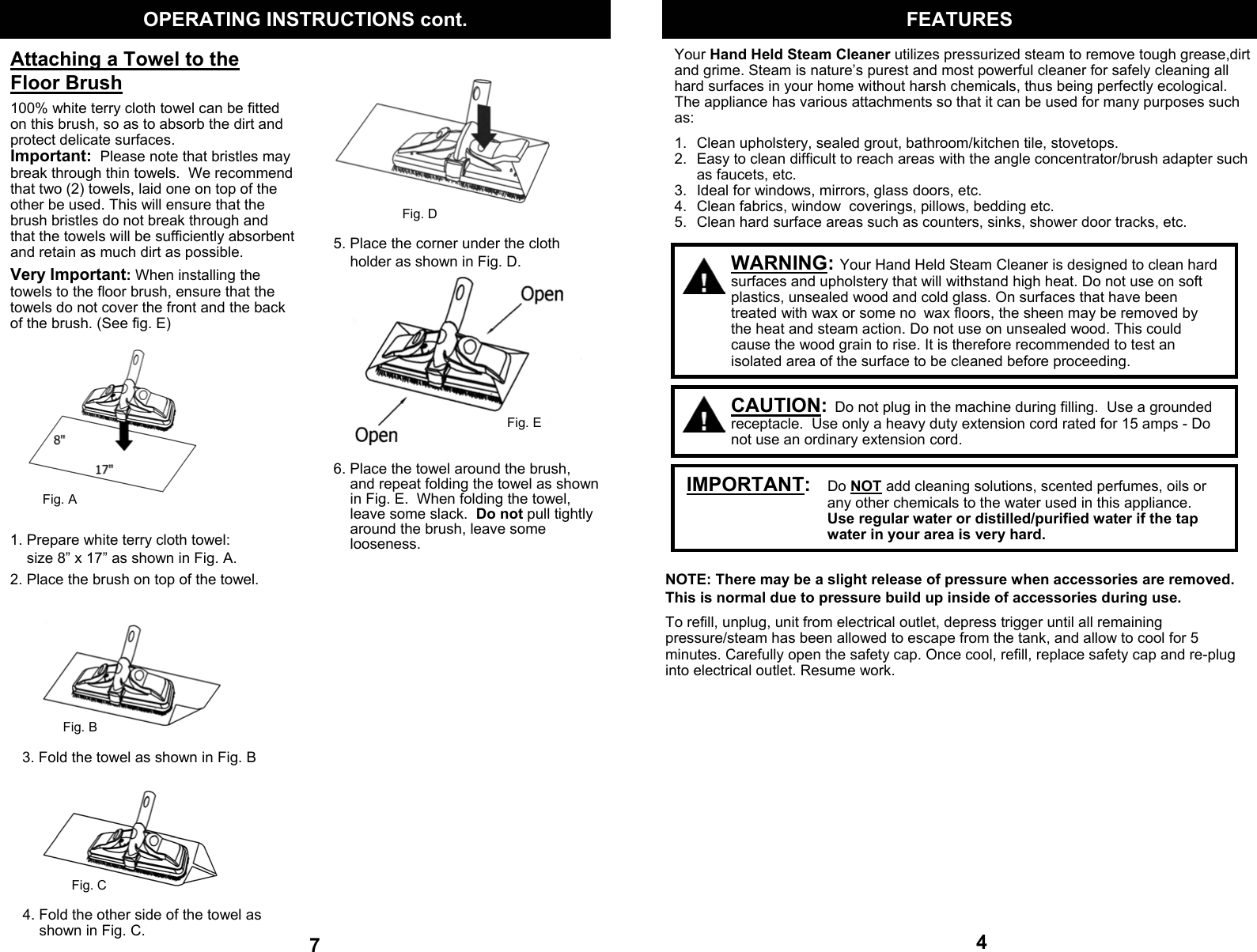 Page 5 of 6 - Fantom-Vacuum Fantom-Vacuum-Fantom-Steam-Cleaner-Fc905-Users-Manual- No  Fantom-vacuum-fantom-steam-cleaner-fc905-users-manual