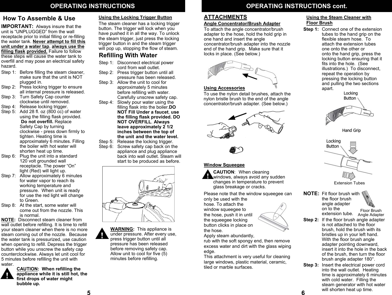 Page 6 of 6 - Fantom-Vacuum Fantom-Vacuum-Fantom-Steam-Cleaner-Fc905-Users-Manual- No  Fantom-vacuum-fantom-steam-cleaner-fc905-users-manual
