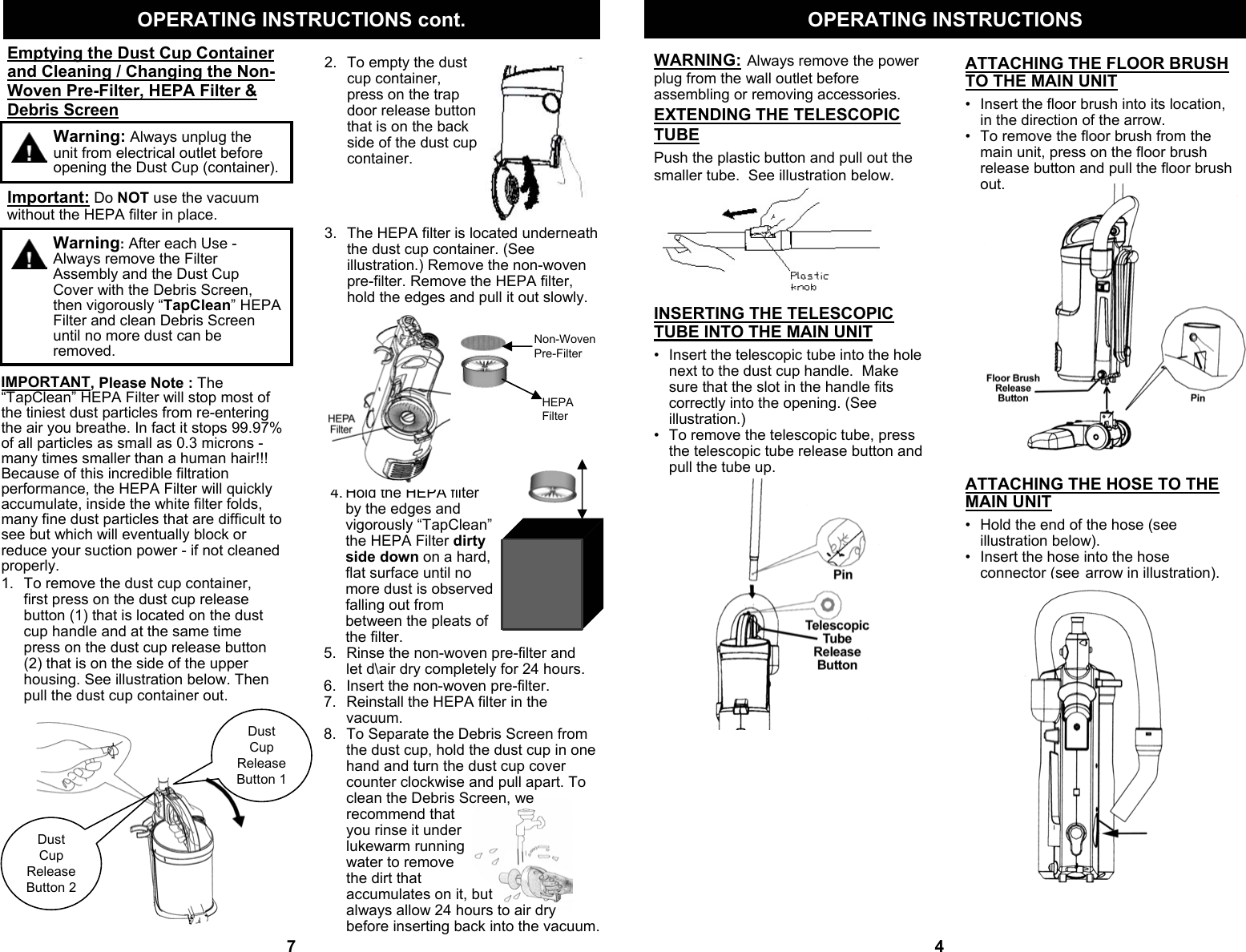 Page 5 of 6 - Fantom-Vacuum Fantom-Vacuum-Fs801-Users-Manual-  1 Fantom-vacuum-fs801-users-manual