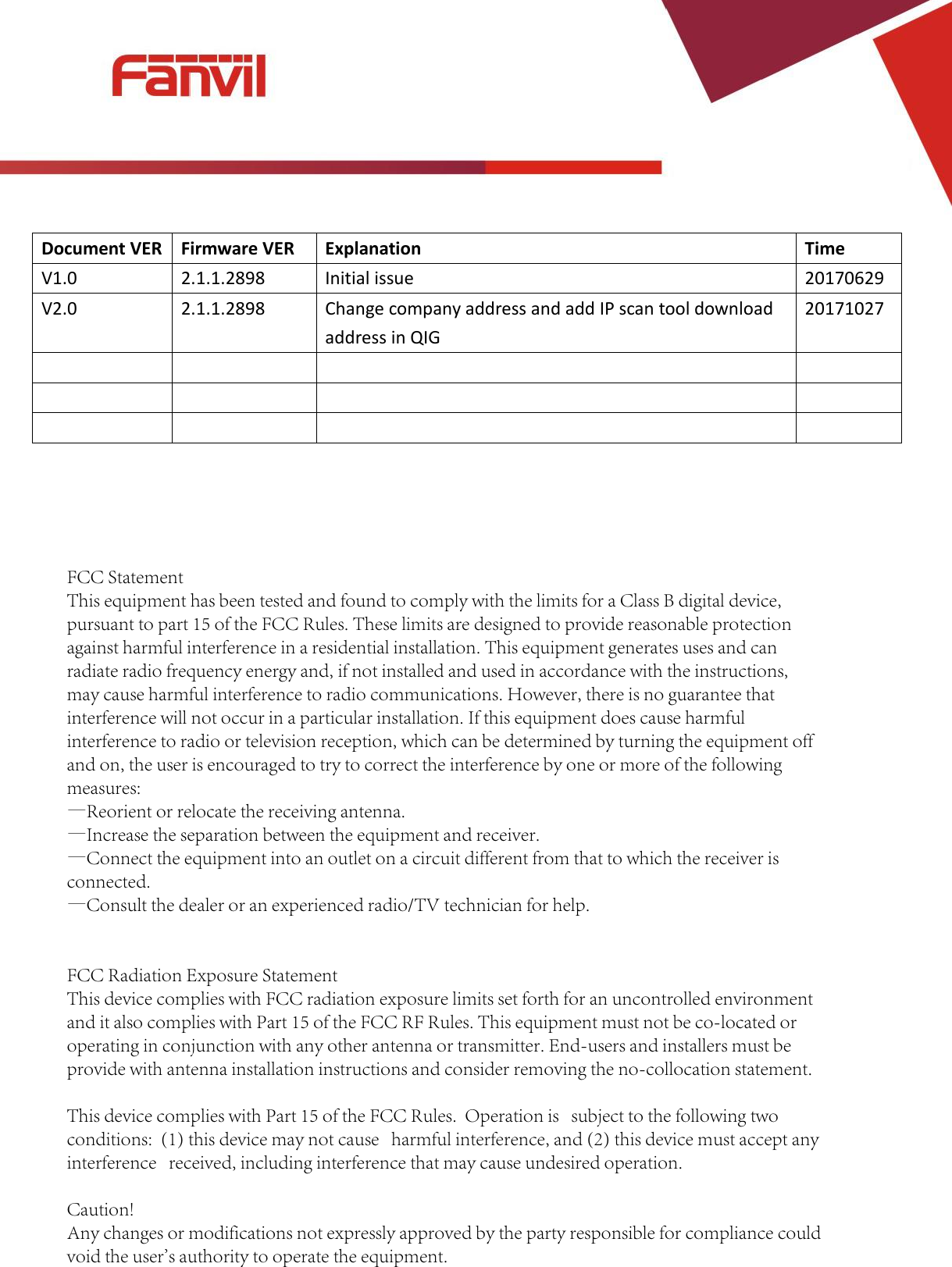 Page 2 of Fanvil Technology I31S SIP DoorPhone User Manual 15 i31S UserMan i31S