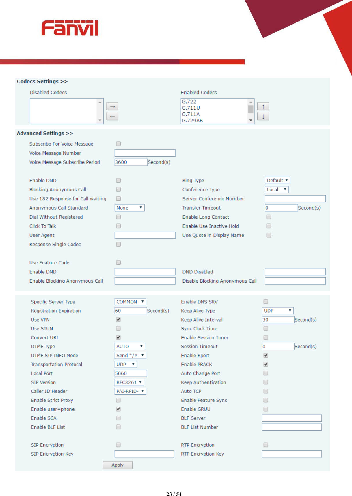 Page 23 of Fanvil Technology I31S SIP DoorPhone User Manual 15 i31S UserMan i31S