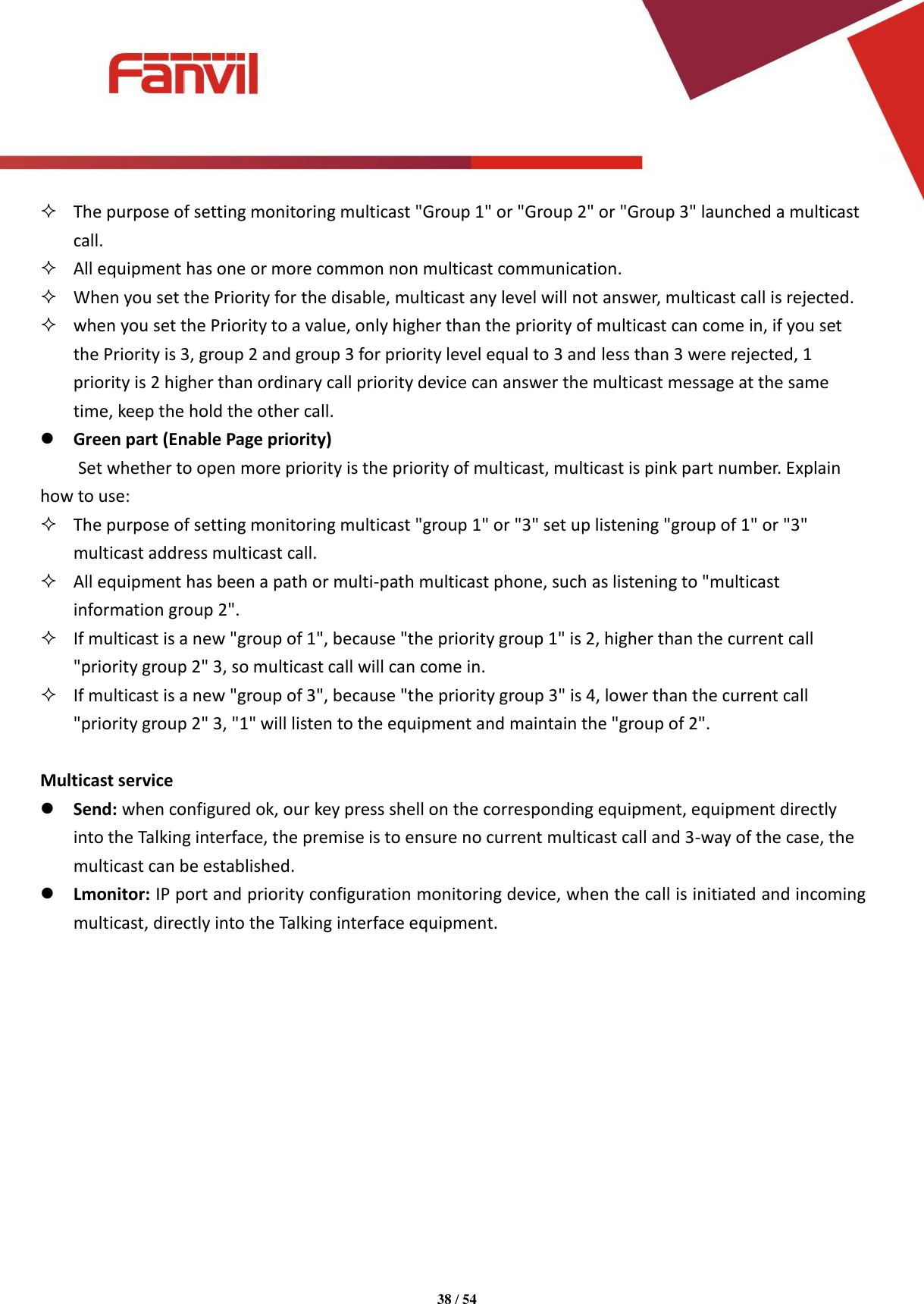 Page 38 of Fanvil Technology I31S SIP DoorPhone User Manual 15 i31S UserMan i31S