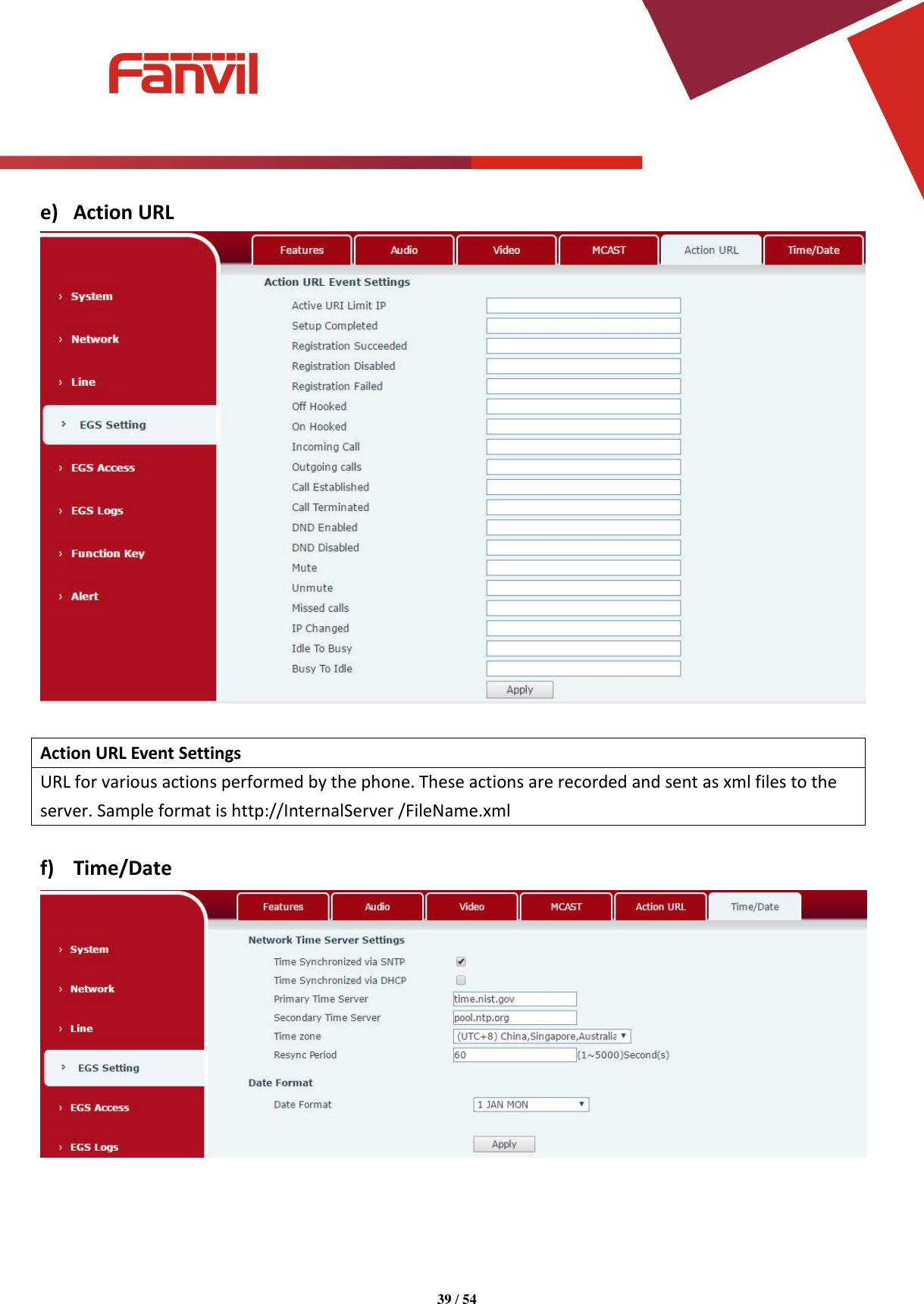 Page 39 of Fanvil Technology I31S SIP DoorPhone User Manual 15 i31S UserMan i31S