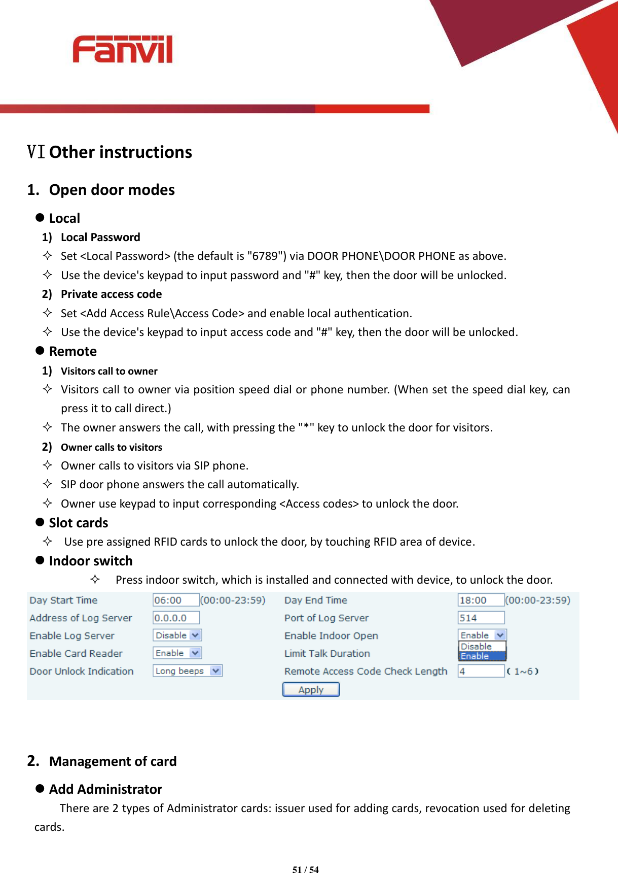 Page 51 of Fanvil Technology I31S SIP DoorPhone User Manual 15 i31S UserMan i31S