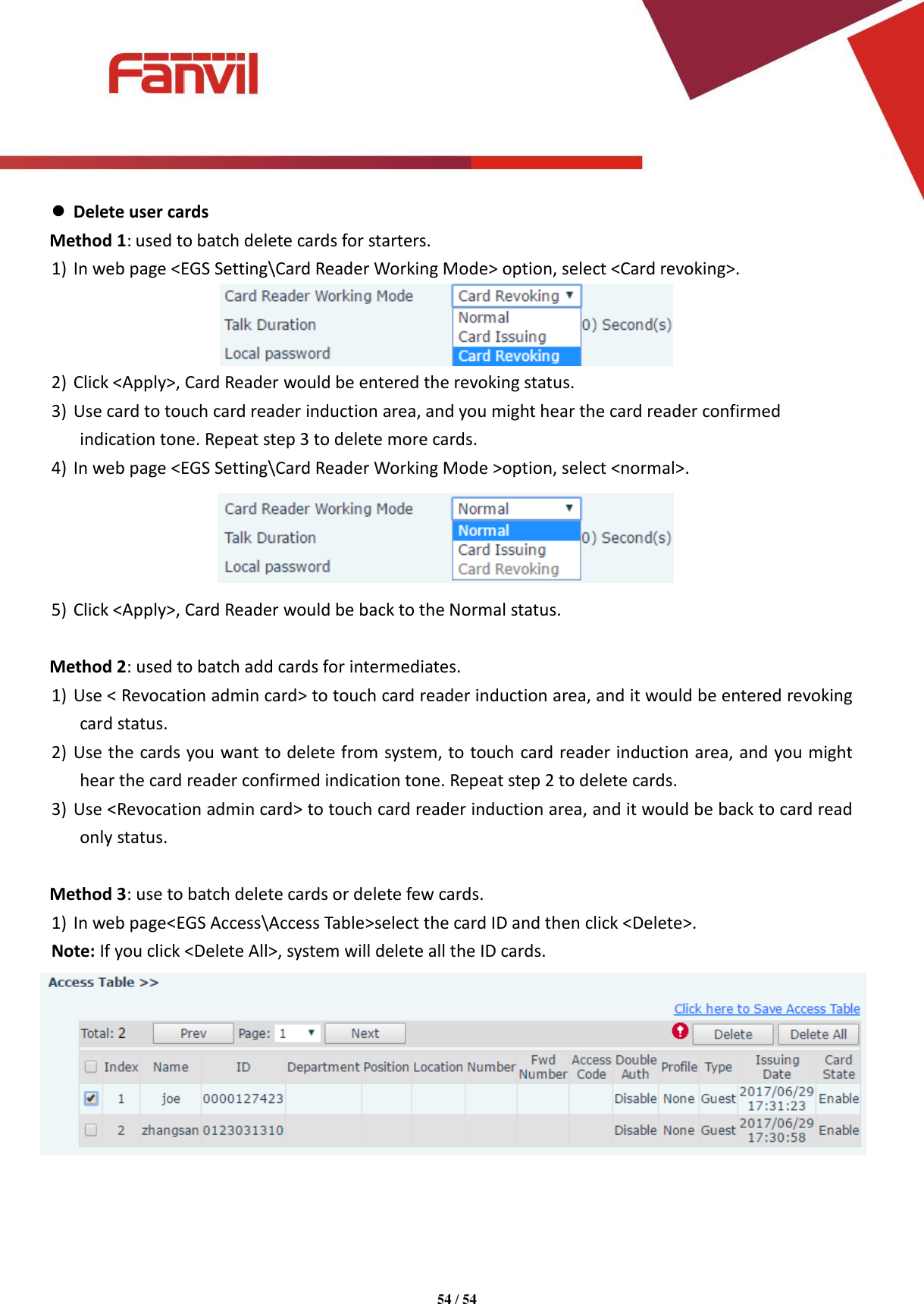 Page 54 of Fanvil Technology I31S SIP DoorPhone User Manual 15 i31S UserMan i31S