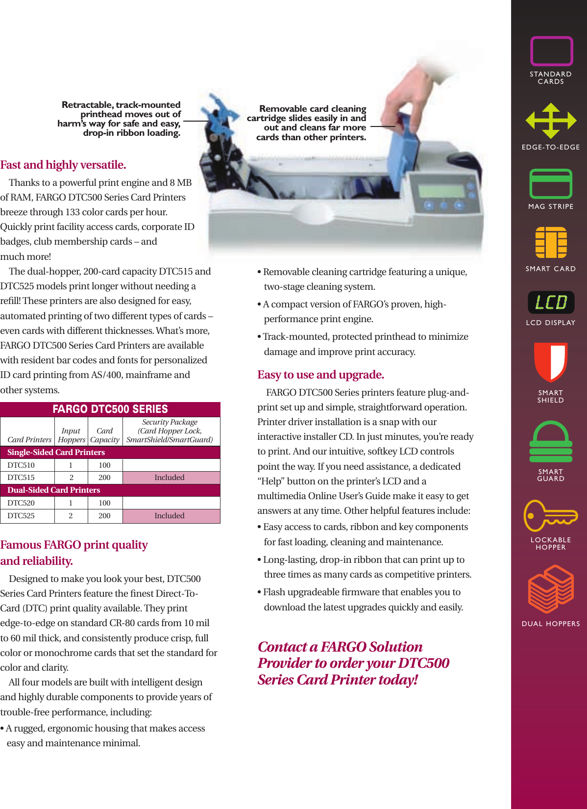 Fargo Electronic Dtc500 Series Users Manual FAR296 (Page 2)