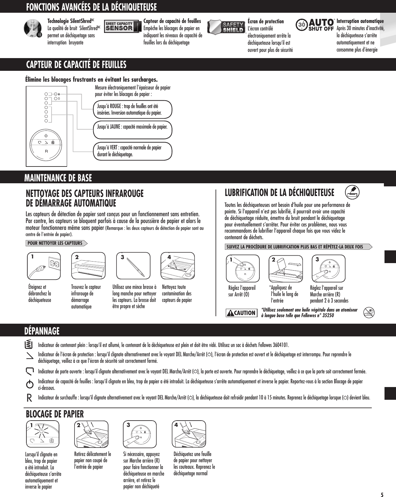 Page 5 of 8 - Fellowes Fellowes-Fortishred-4250S-Strip-Cut-Shredder-Users-Manual-  Fellowes-fortishred-4250s-strip-cut-shredder-users-manual