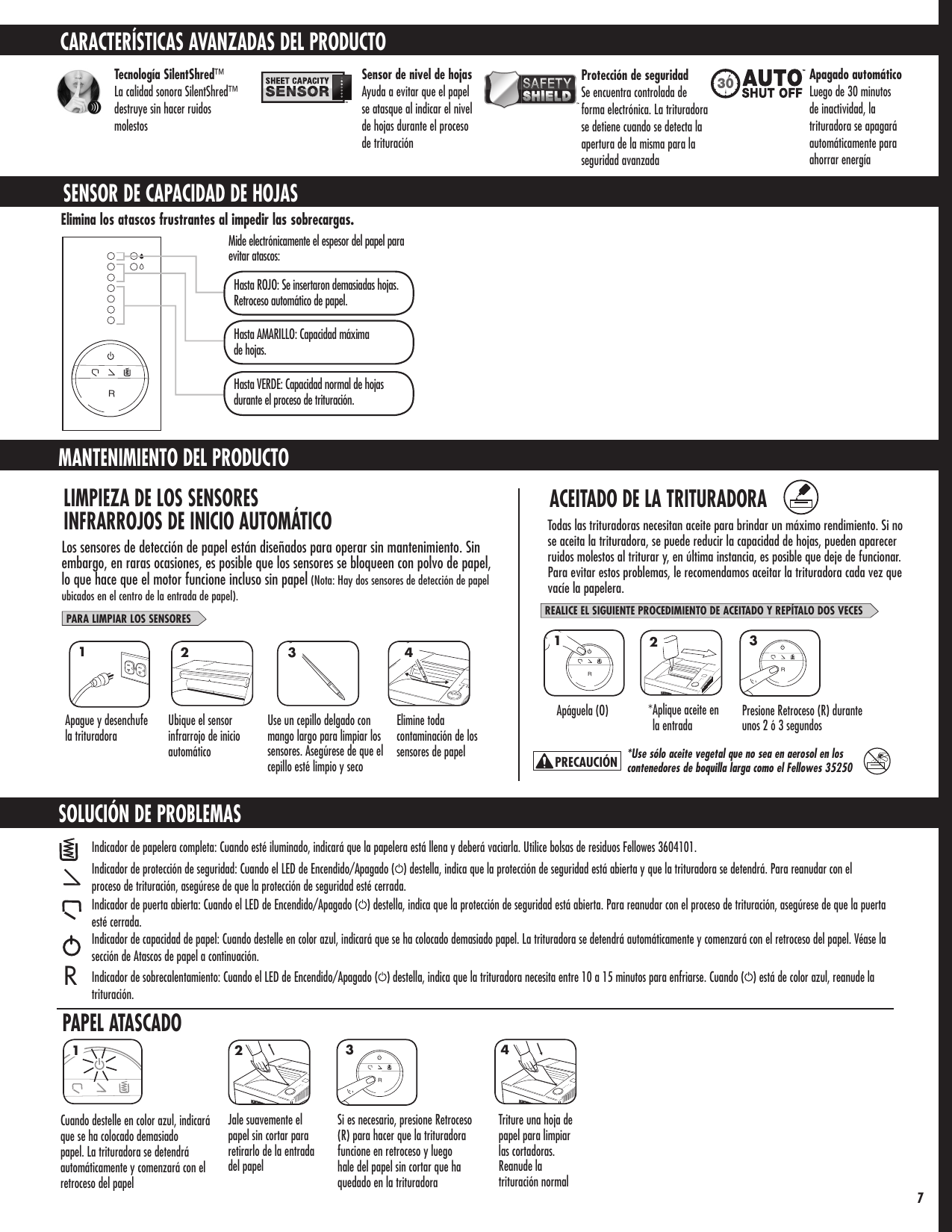 Page 7 of 8 - Fellowes Fellowes-Fortishred-4250S-Strip-Cut-Shredder-Users-Manual-  Fellowes-fortishred-4250s-strip-cut-shredder-users-manual