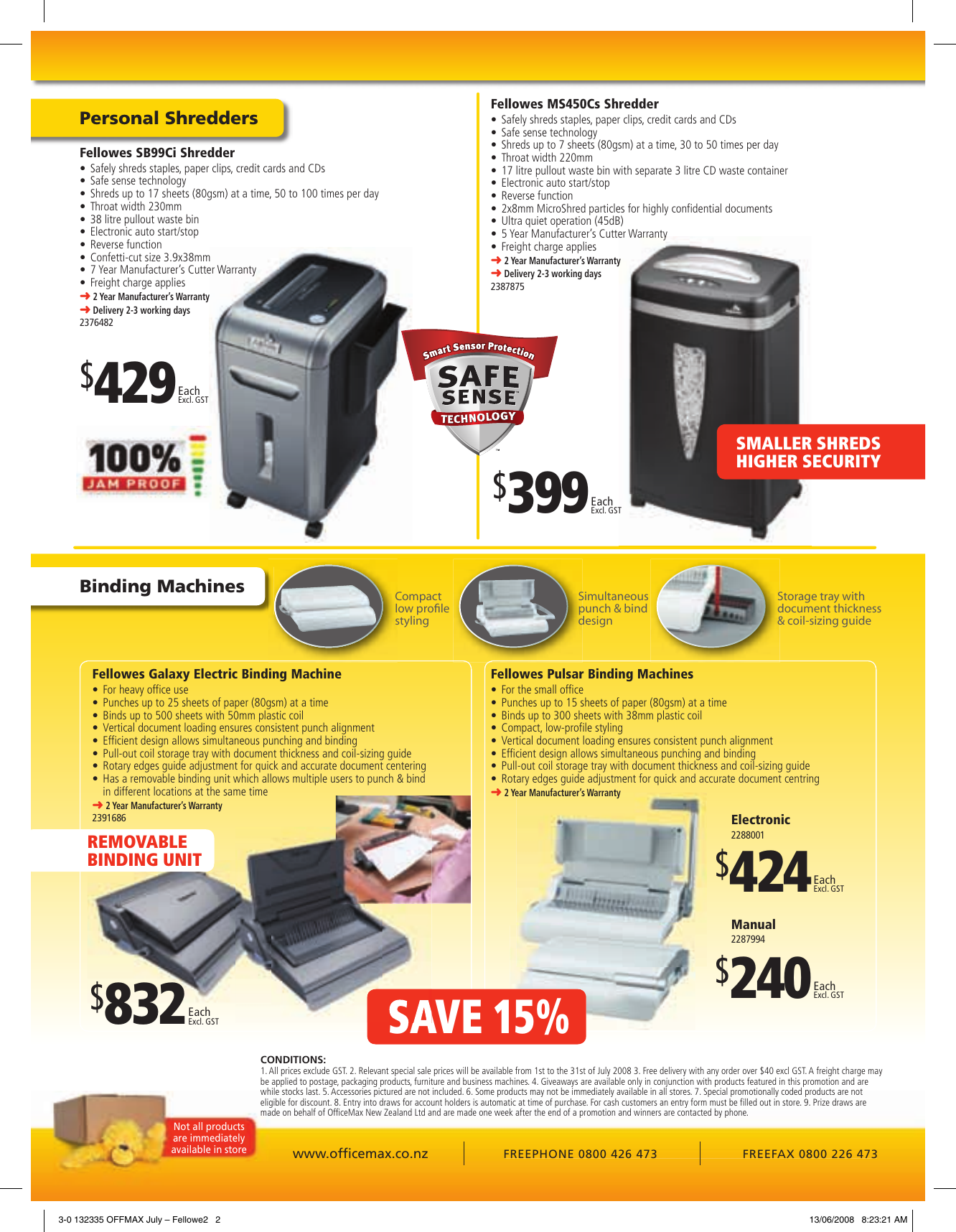 Page 2 of 2 - Fellowes Fellowes-Jupiter-A3-Users-Manual- 3-0 132335 OFFMAX July – Insert  Fellowes-jupiter-a3-users-manual