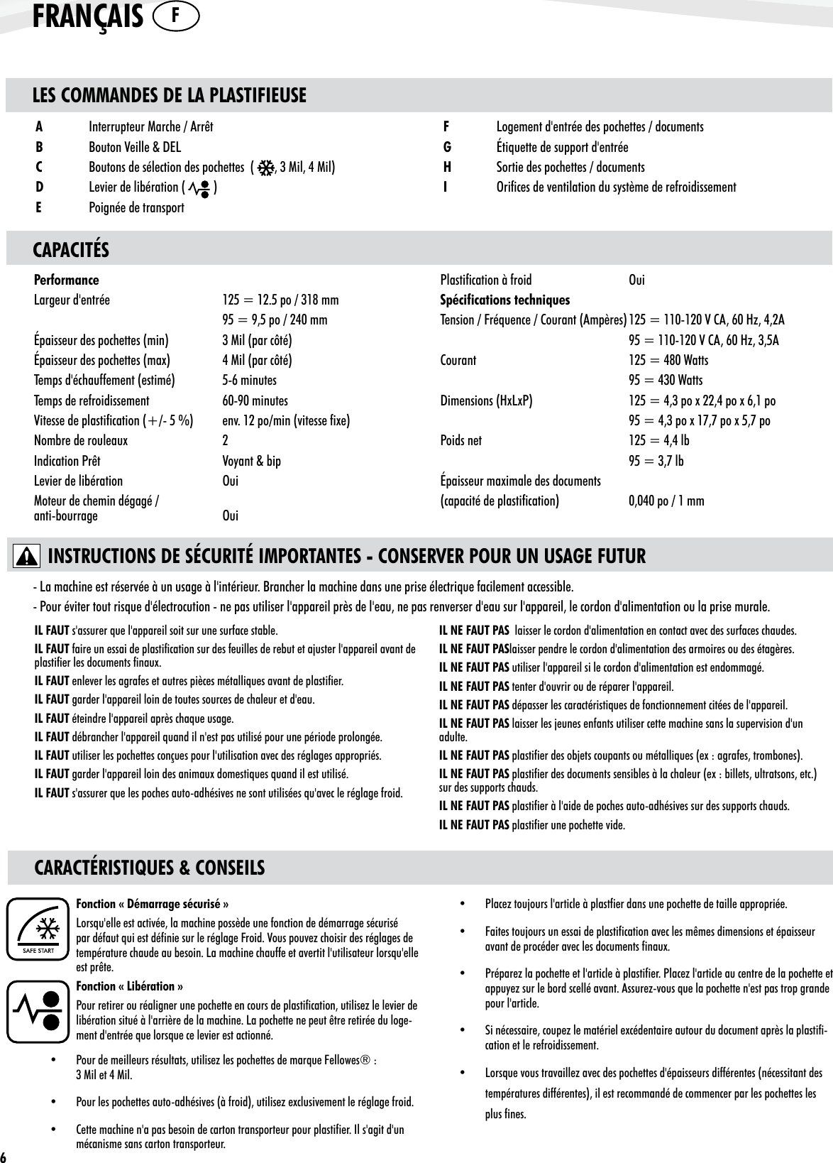 Page 6 of 11 - Fellowes Fellowes-Laminator-Cosmic2-125-Users-Manual-  Fellowes-laminator-cosmic2-125-users-manual