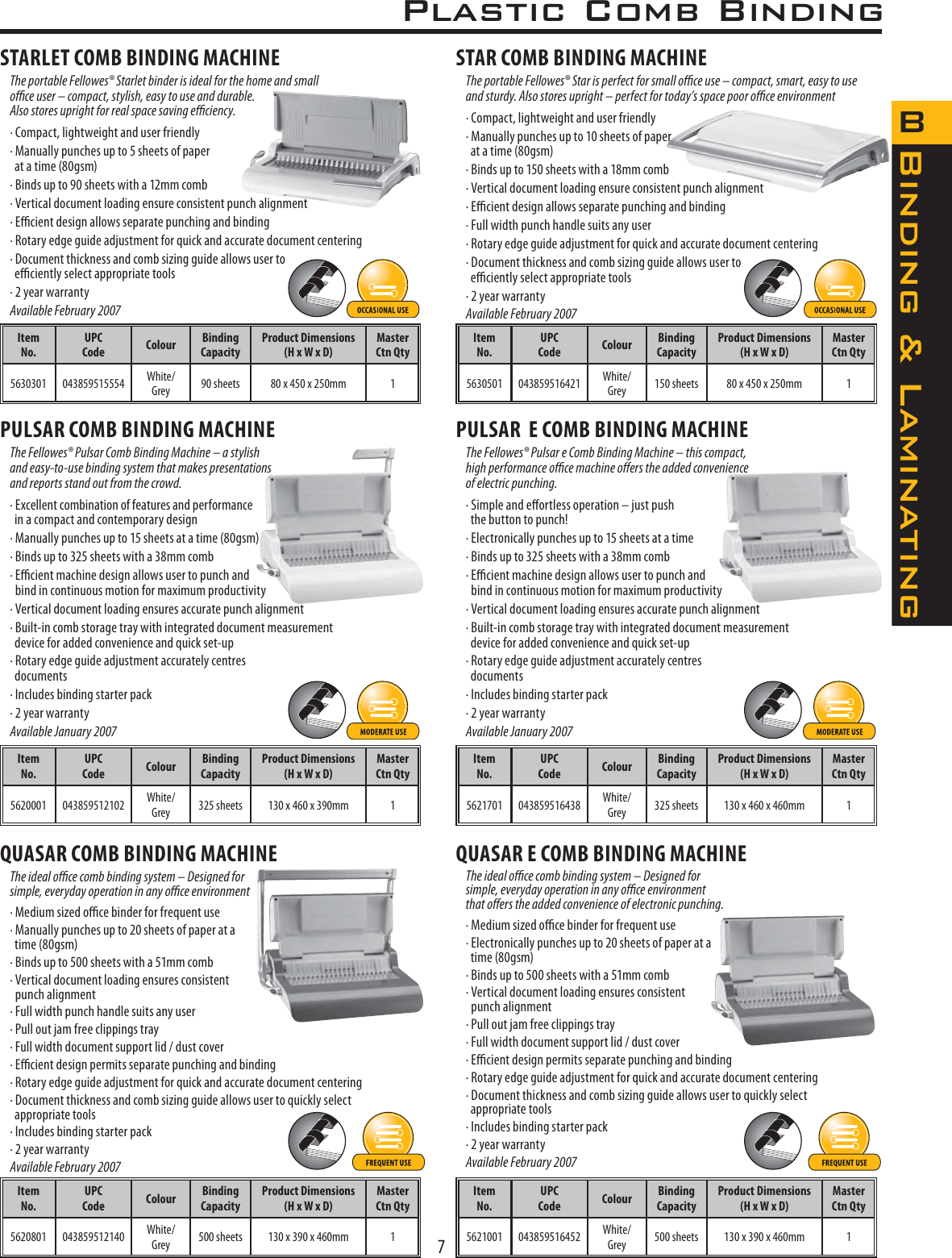 Page 3 of 6 - Fellowes Fellowes-Pb150-Users-Manual- 31095_B&L_B  Fellowes-pb150-users-manual