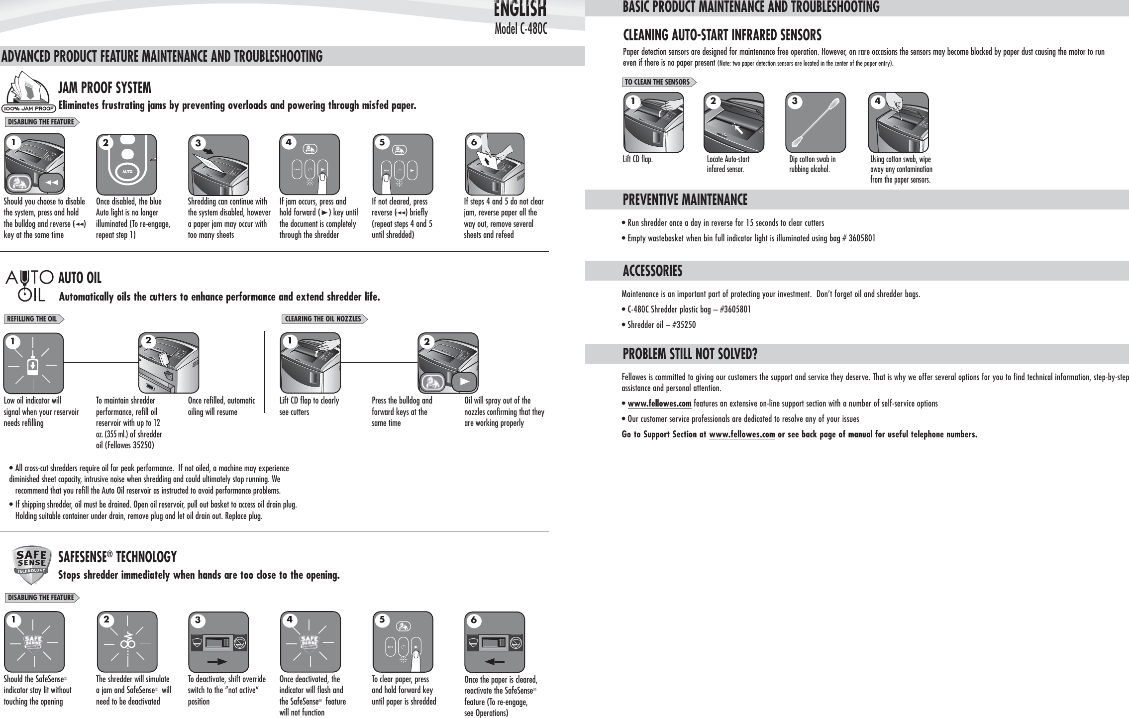 Page 5 of 5 - Fellowes Fellowes-Powershred-485Ci-Cross-Cut-Shredder-Users-Manual- C480C_402884_072607_3L  Fellowes-powershred-485ci-cross-cut-shredder-users-manual