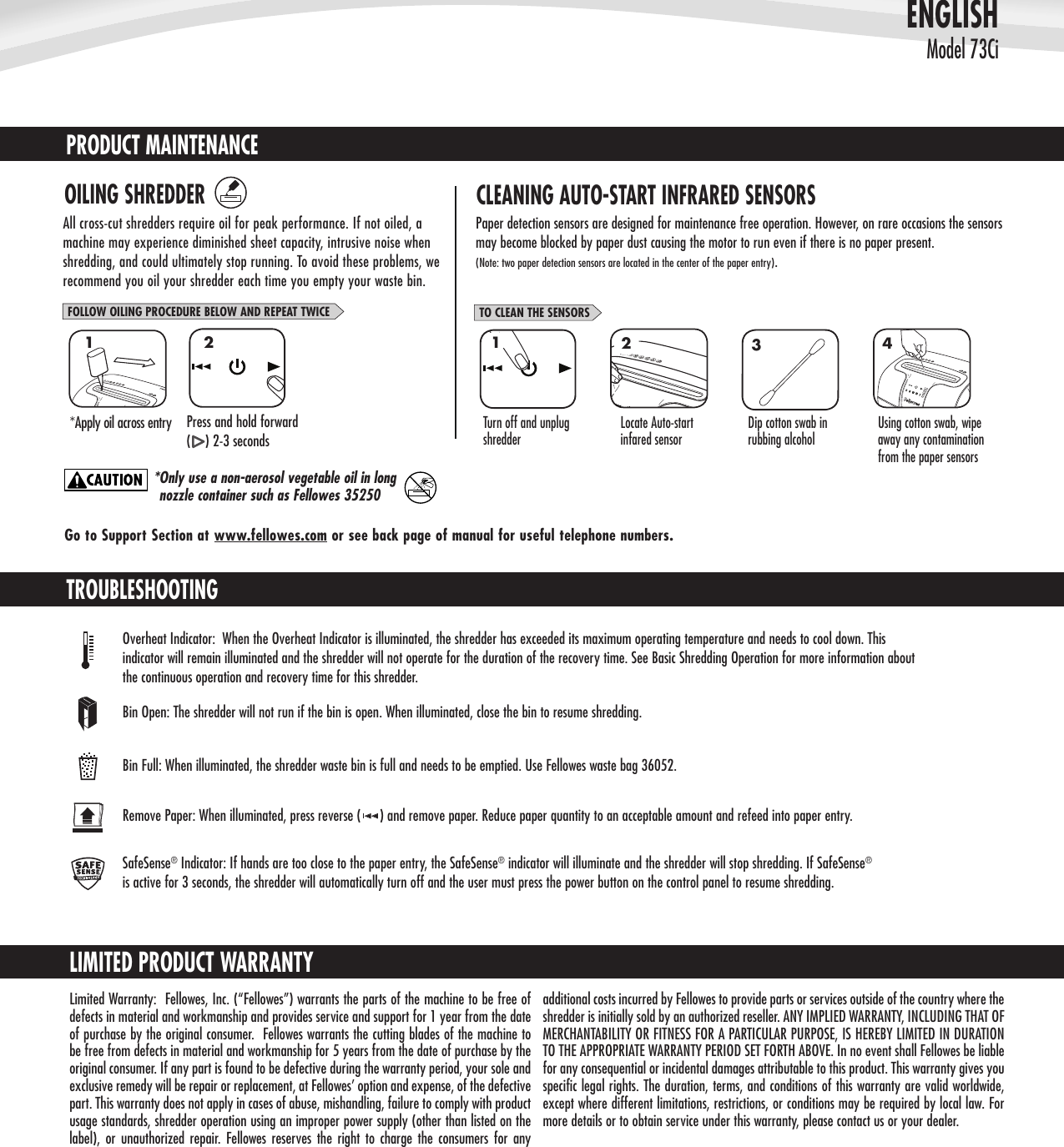 Page 4 of 5 - Fellowes Fellowes-Powershred-73Ci-Users-Manual-  Fellowes-powershred-73ci-users-manual