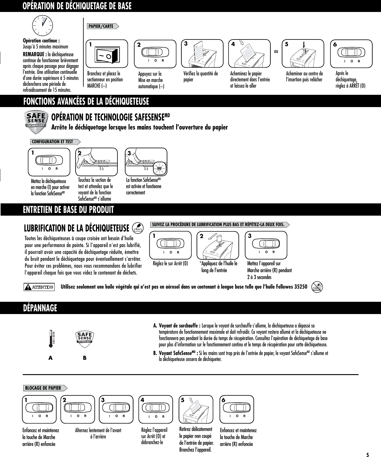 Page 5 of 8 - Fellowes Fellowes-Powershred-P-58Cs-Cross-Cut-Shredder-Users-Manual-  Fellowes-powershred-p-58cs-cross-cut-shredder-users-manual