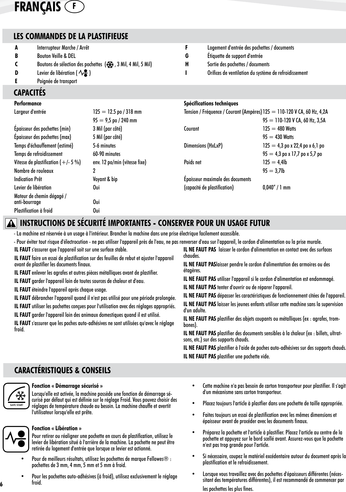 Page 6 of 11 - Fellowes Fellowes-Saturn2-95-Laminator-With-Pouch-Starter-Kit-Users-Manual-  Fellowes-saturn2-95-laminator-with-pouch-starter-kit-users-manual