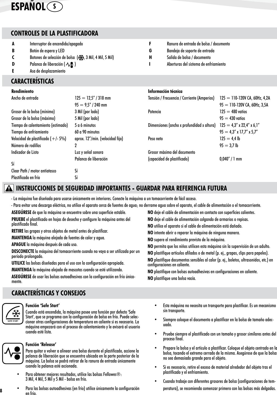 Page 8 of 11 - Fellowes Fellowes-Saturn2-95-Laminator-With-Pouch-Starter-Kit-Users-Manual-  Fellowes-saturn2-95-laminator-with-pouch-starter-kit-users-manual