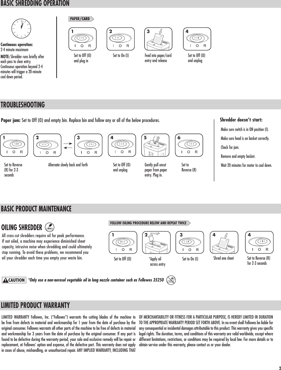 Page 3 of 4 - Fellowes P-7C User Manual  To The 9418d6f8-8164-40b3-9ad1-44bf17acac47