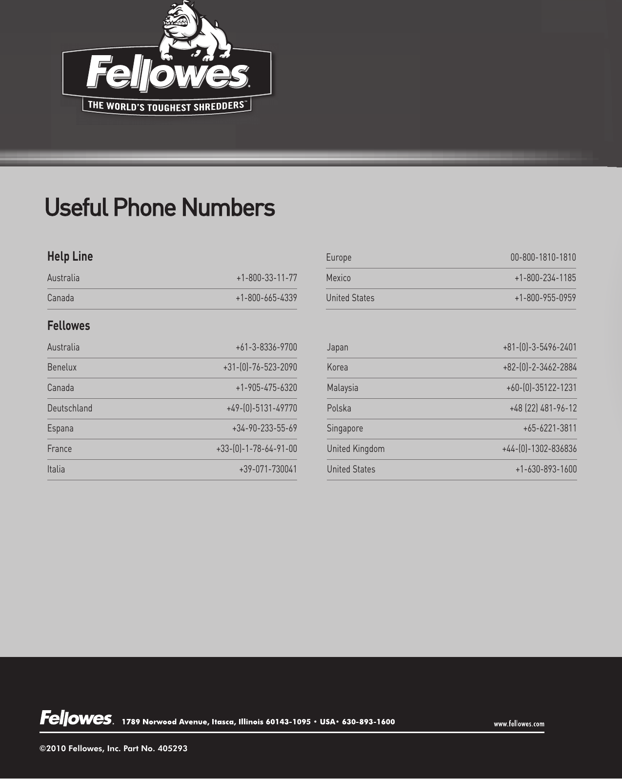Page 4 of 4 - Fellowes P-7C User Manual  To The 9418d6f8-8164-40b3-9ad1-44bf17acac47