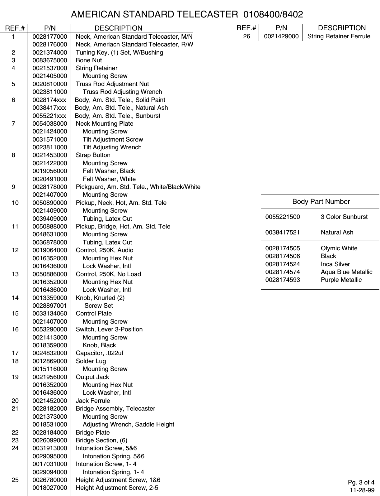 Page 3 of 4 - Fender  010-8400 02A SISD