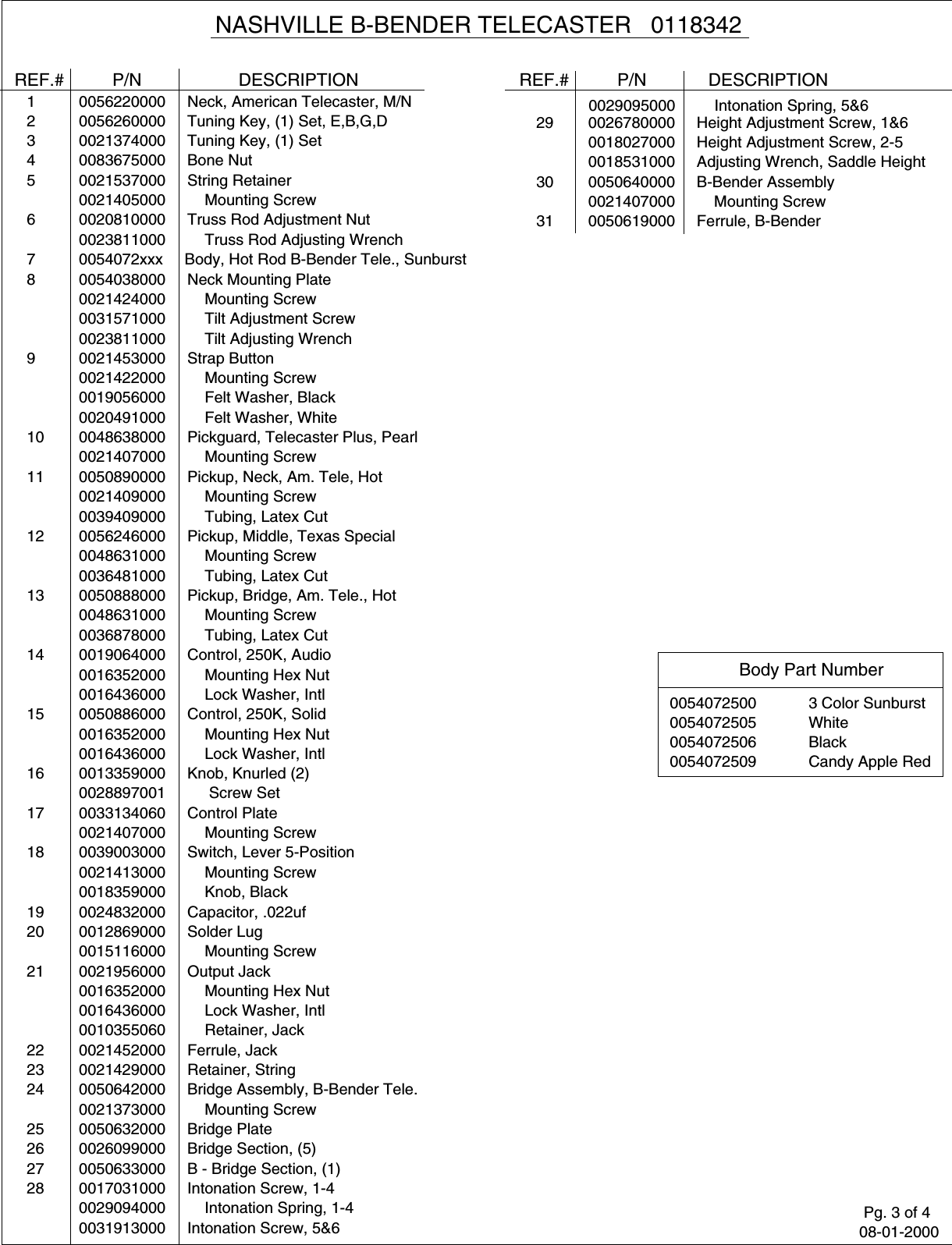 Page 3 of 4 - Fender  011-8342C SISD