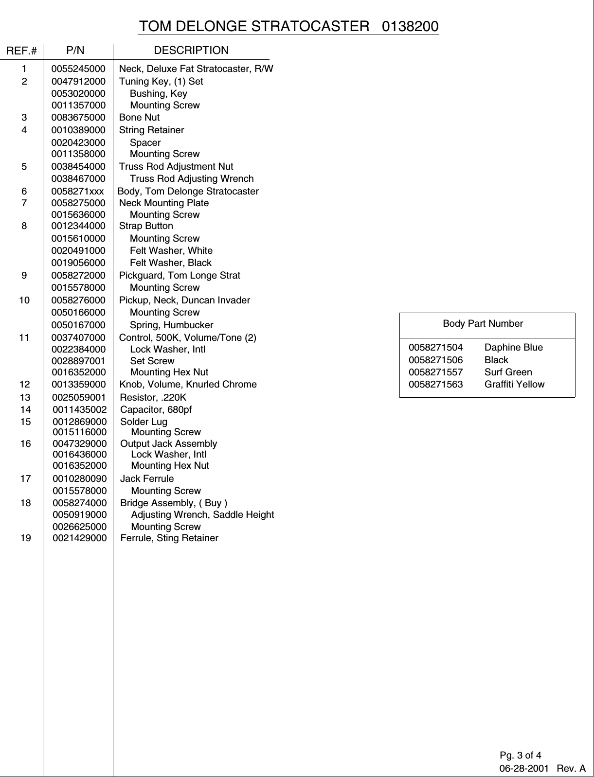 Page 3 of 4 - Fender  013-8200A SISD