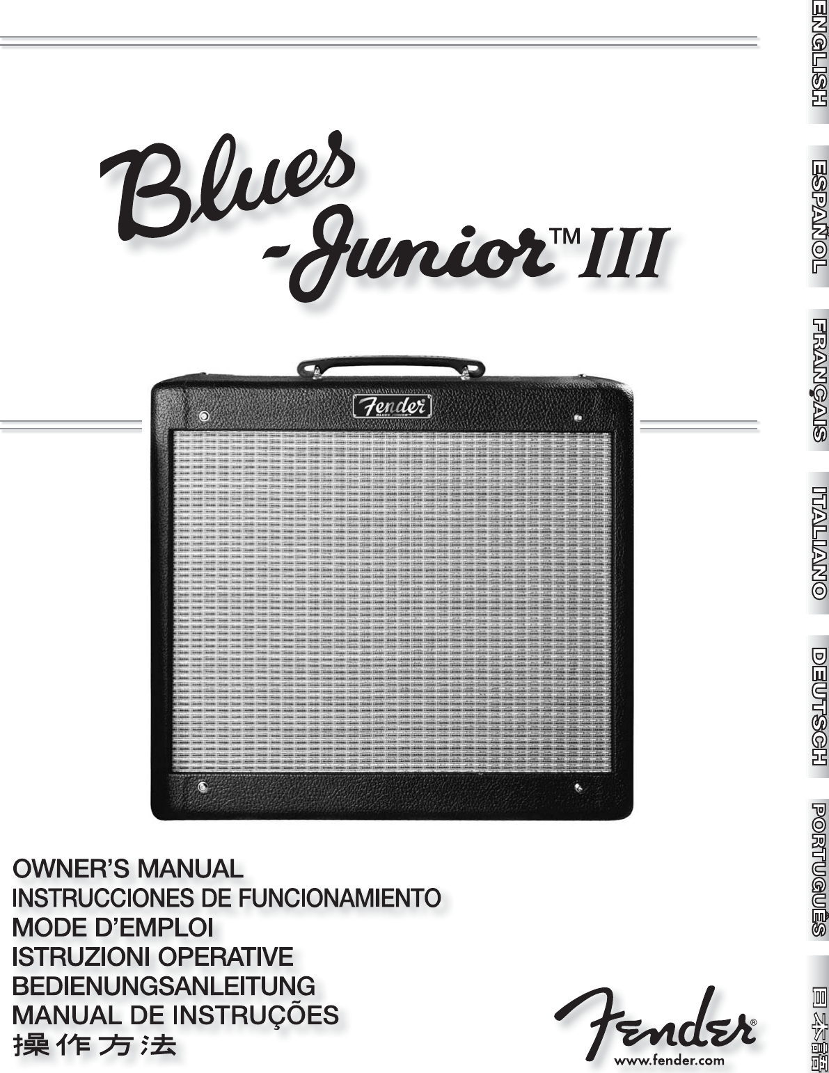 Fender Blues Jr III_079644a Jr. Lacquered Tweed 2230500 Gamp Manual