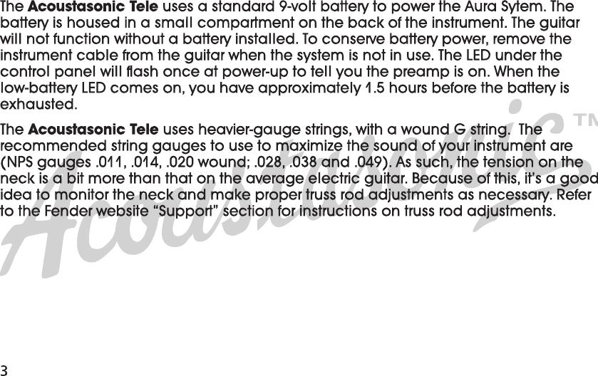 Page 4 of 8 - Fender  Acoustasonic Manual