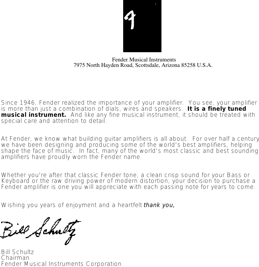 Page 3 of 8 - Fender  Automatic Series Manual