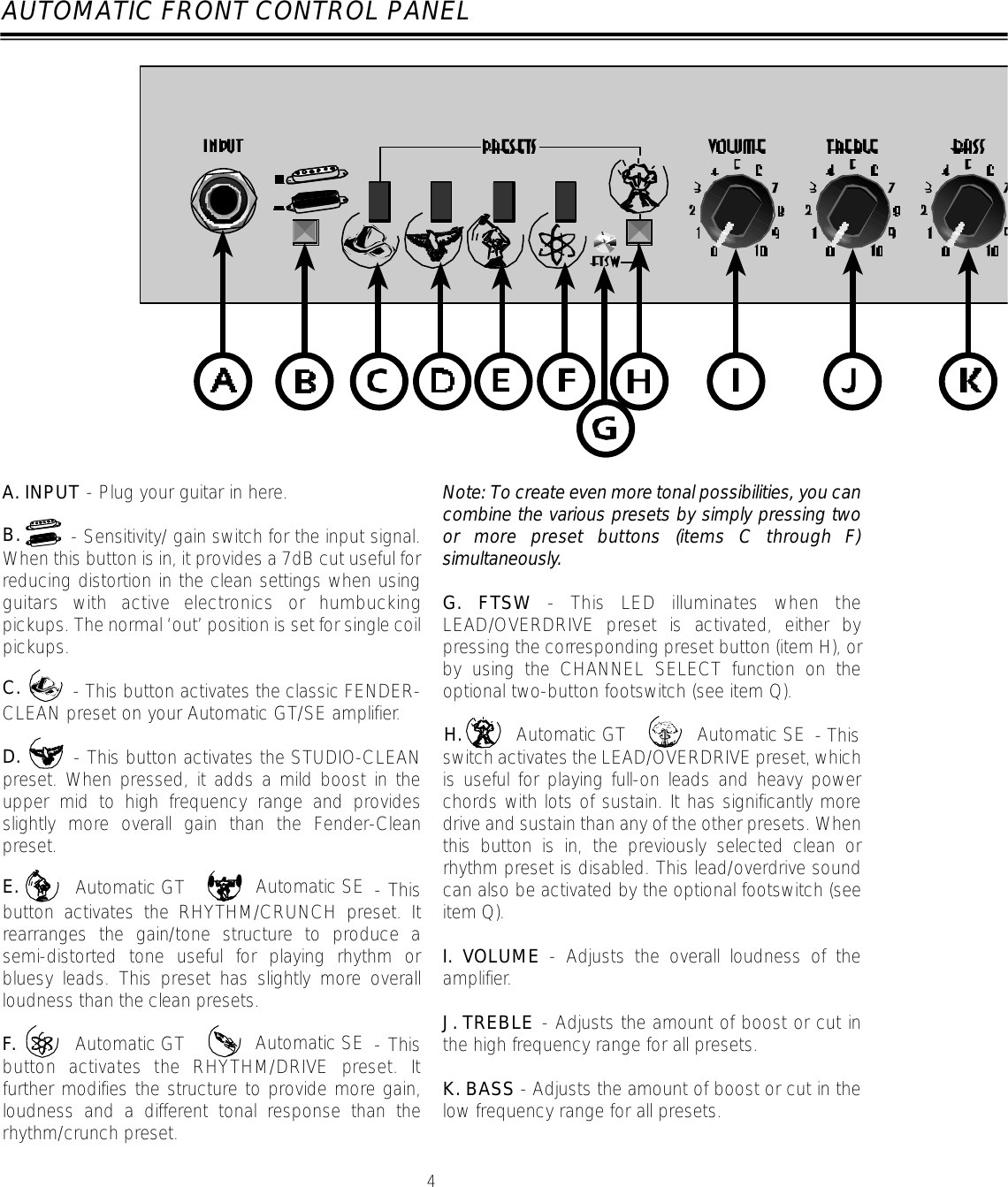 Fender Automatic Series Manual