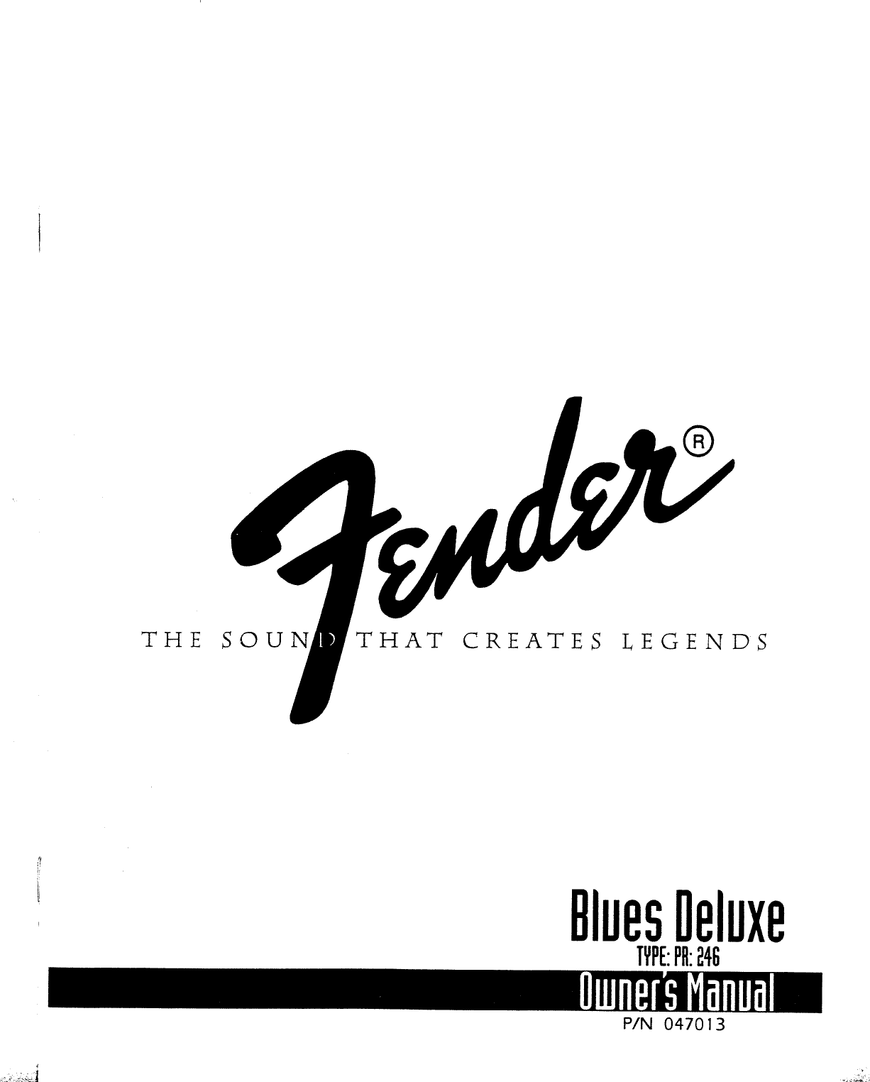 Page 1 of 8 - Fender Blues_Deluxe_manual Blues Deluxe Manual