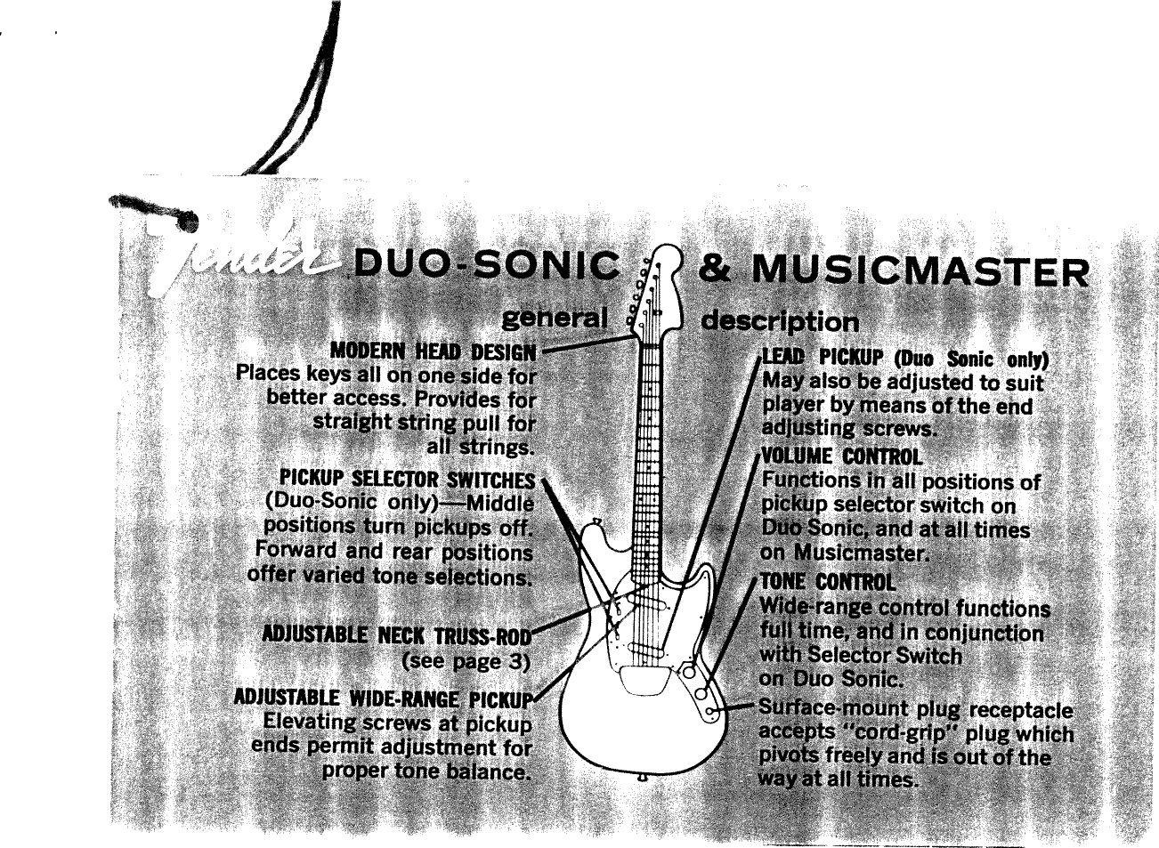Page 3 of 6 - Fender  Duo-Sonic_and_Musicmaster_(1964)_manual Duo-Sonic And Musicmaster 1964 Manual