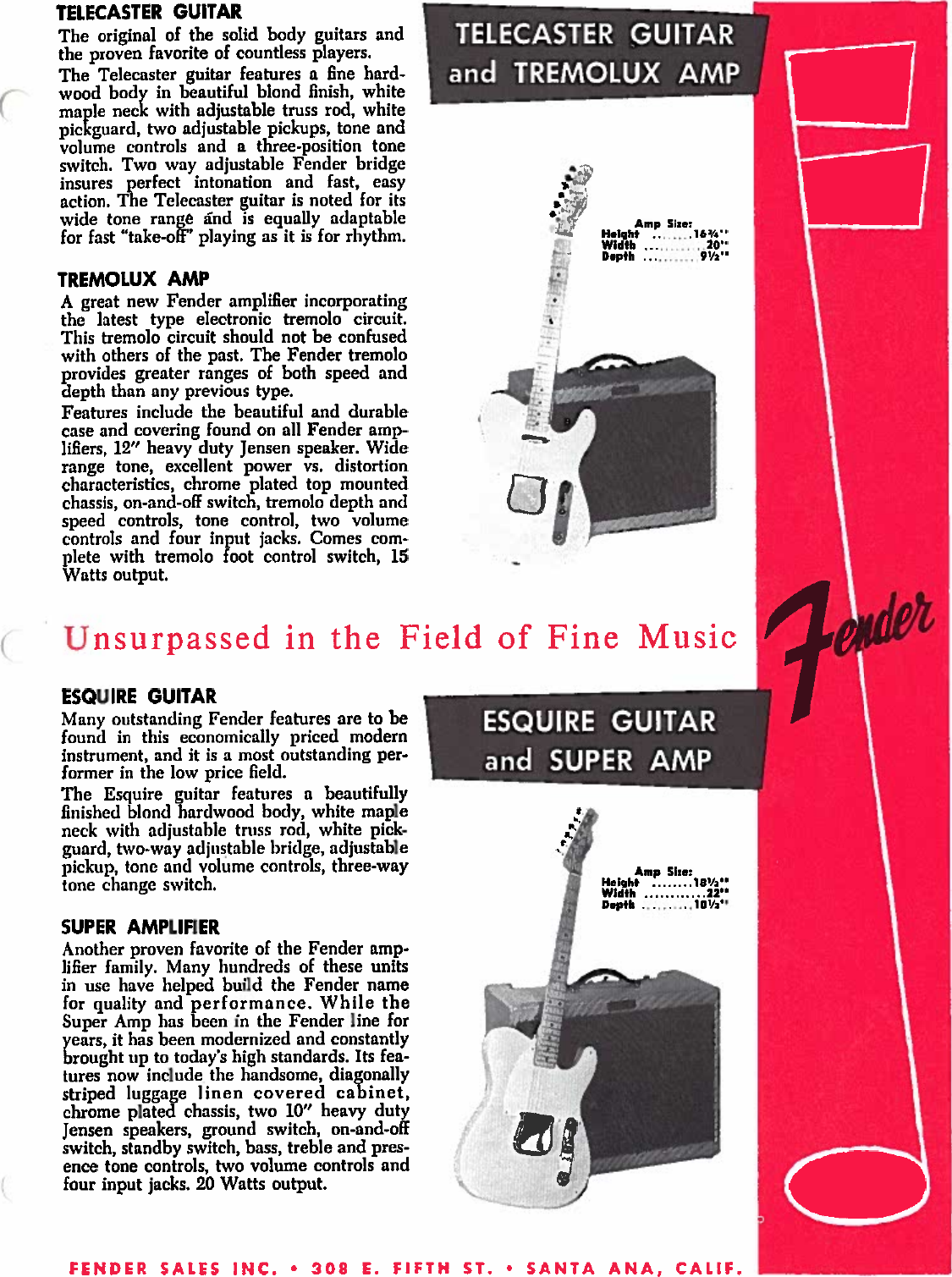 Page 2 of 8 - Fender  1955 Catalog