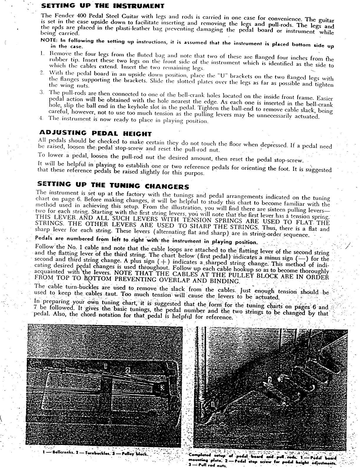 Page 3 of 10 - Fender  Fender_400_Pedal_Steel_Guitar_(1967)_manual 400 Pedal Steel Guitar 1967 Manual