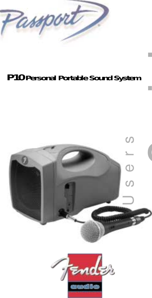 Page 1 of 5 - Fender Fender-Passport-P10-Users-Manual-  Fender-passport-p10-users-manual